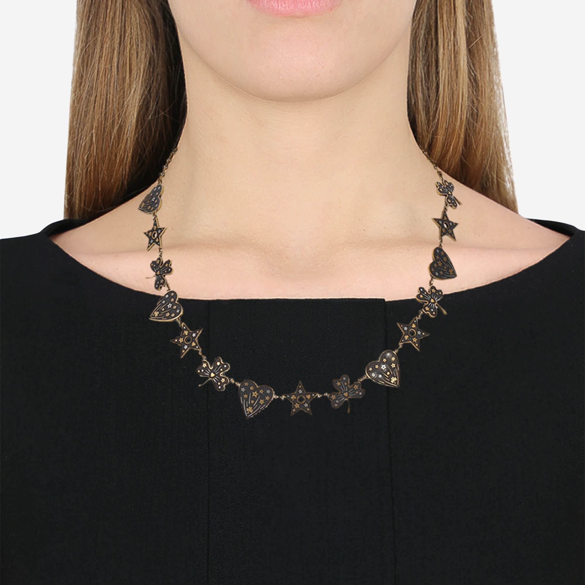Dior  Women's Metal Collar Necklace - Black - One Size