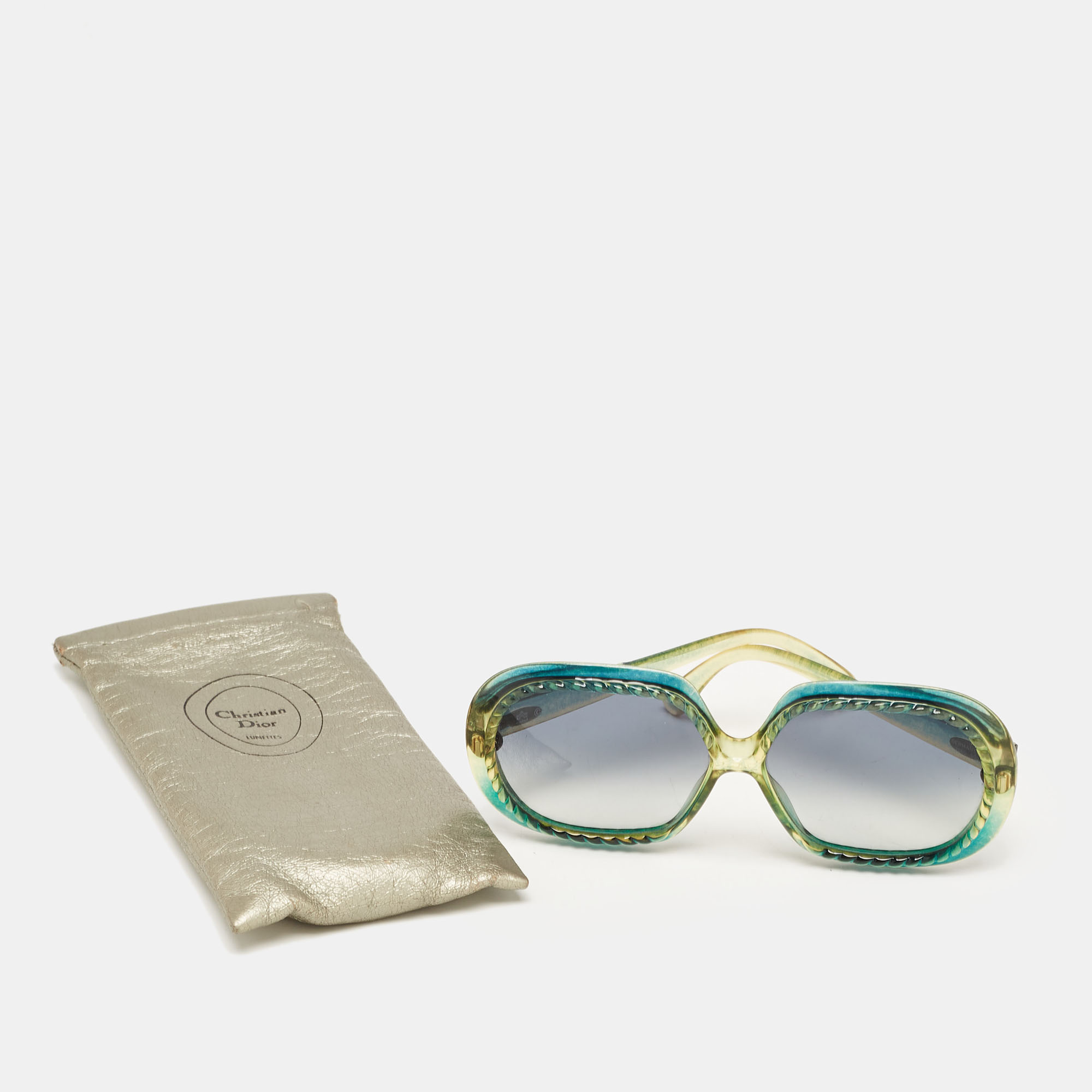 Dior Green/Golden Lady Dior Stud 086QT Sunglasses