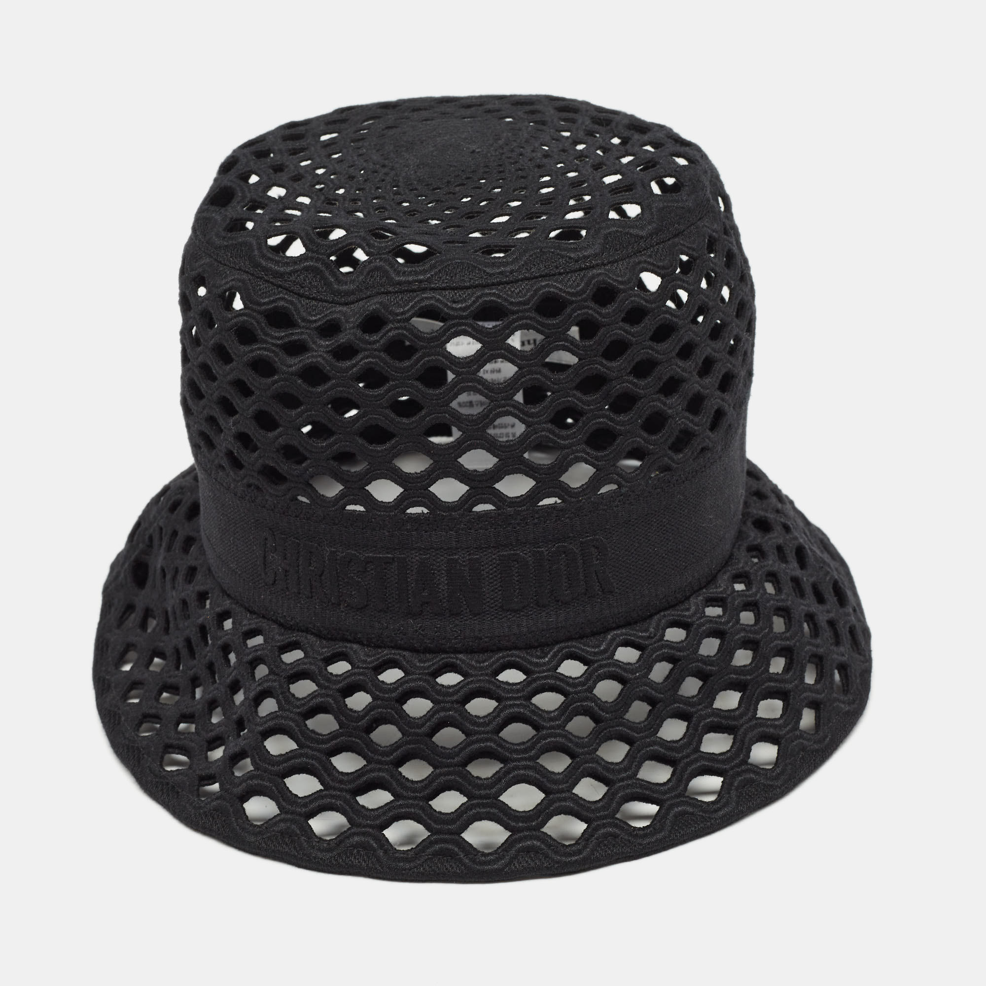 Dior Black Mesh Bucket Hat Size 58