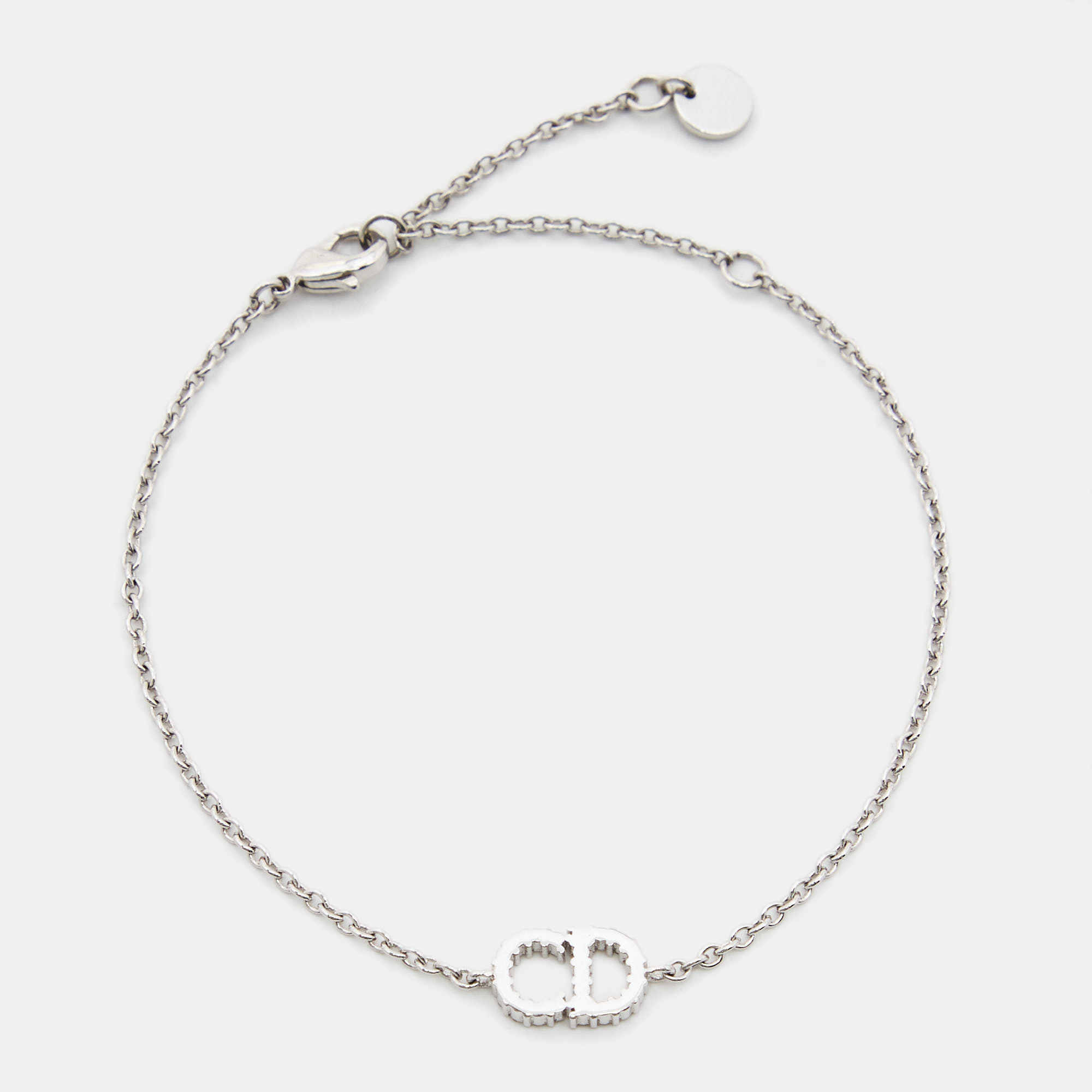 Dior CD Crystal Silver Tone Bracelet