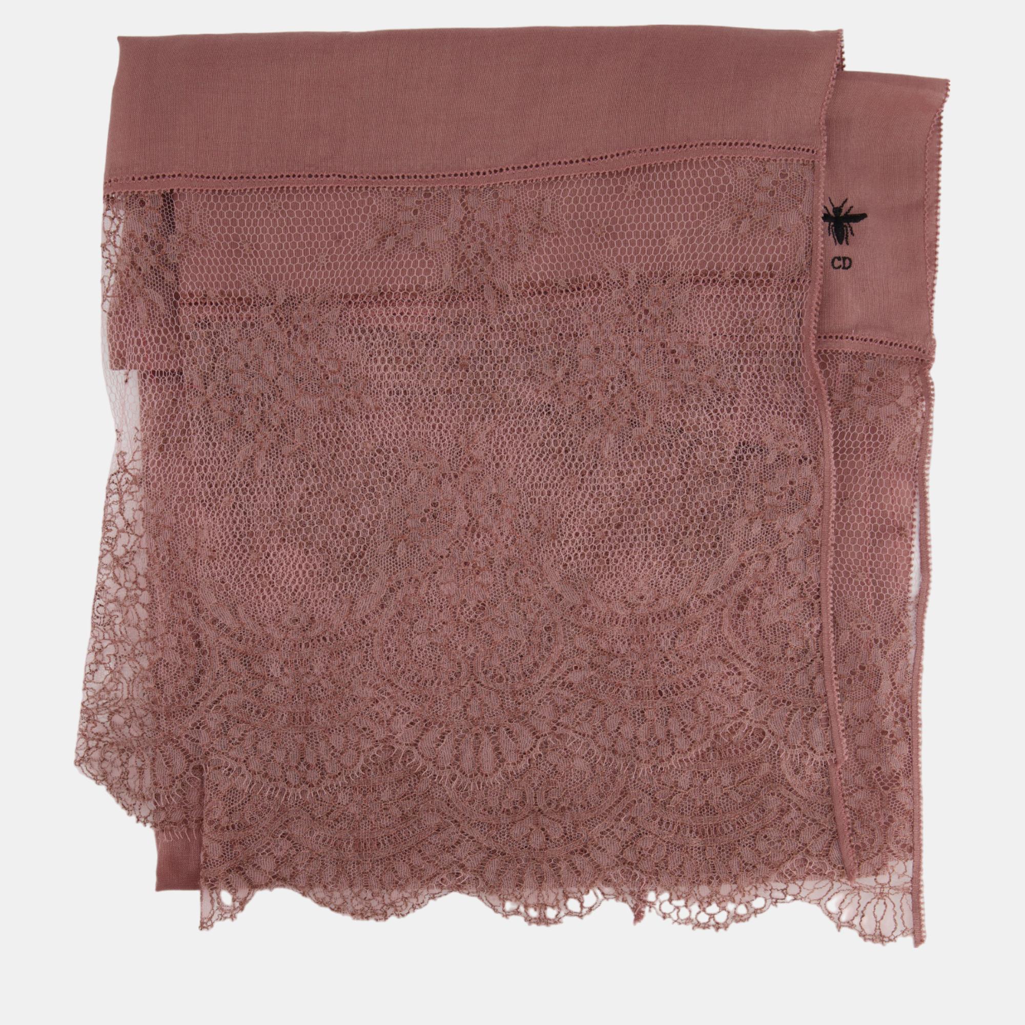 Christian dior blush pink cashmere scarf