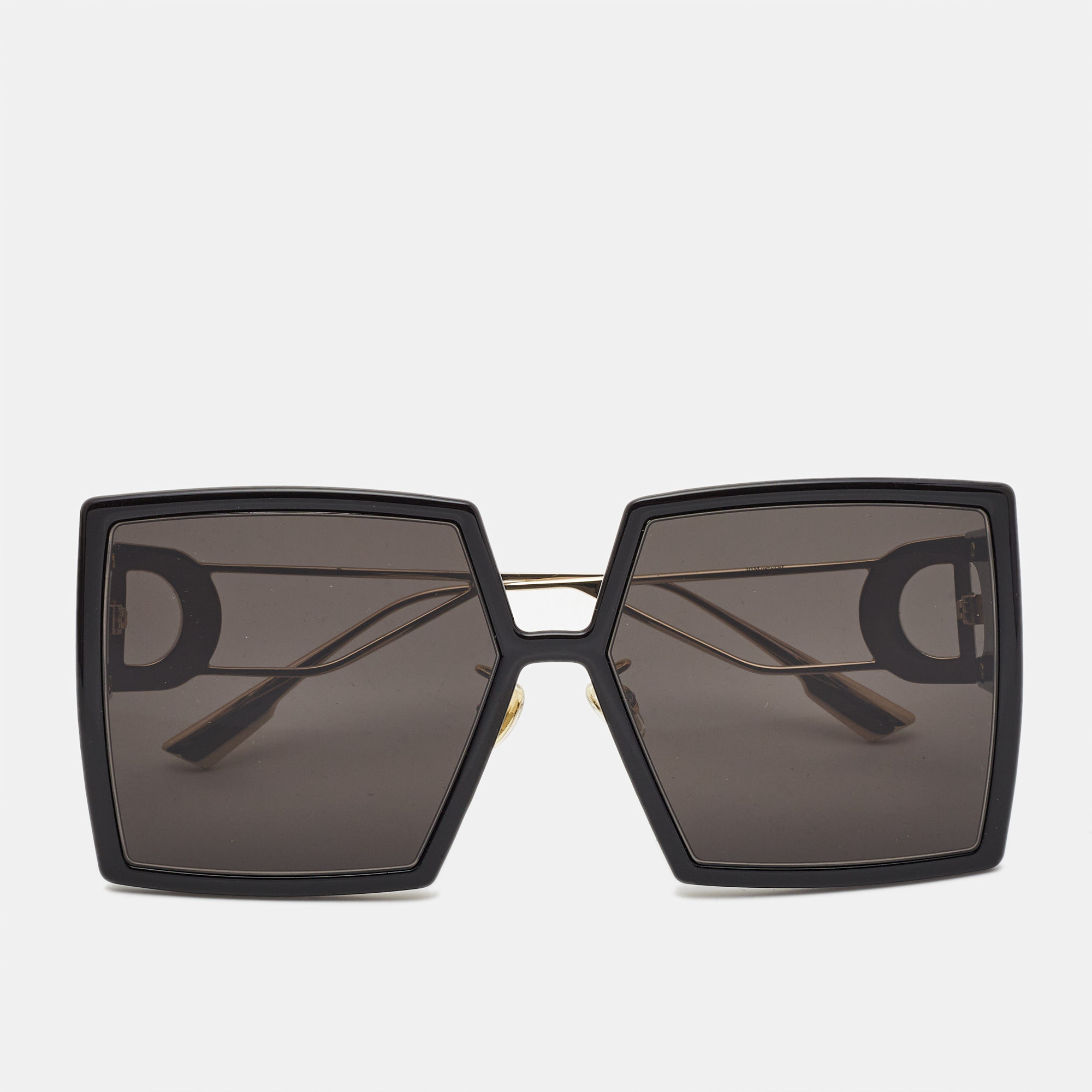Dior black 30 montaigne oversized square sunglasses