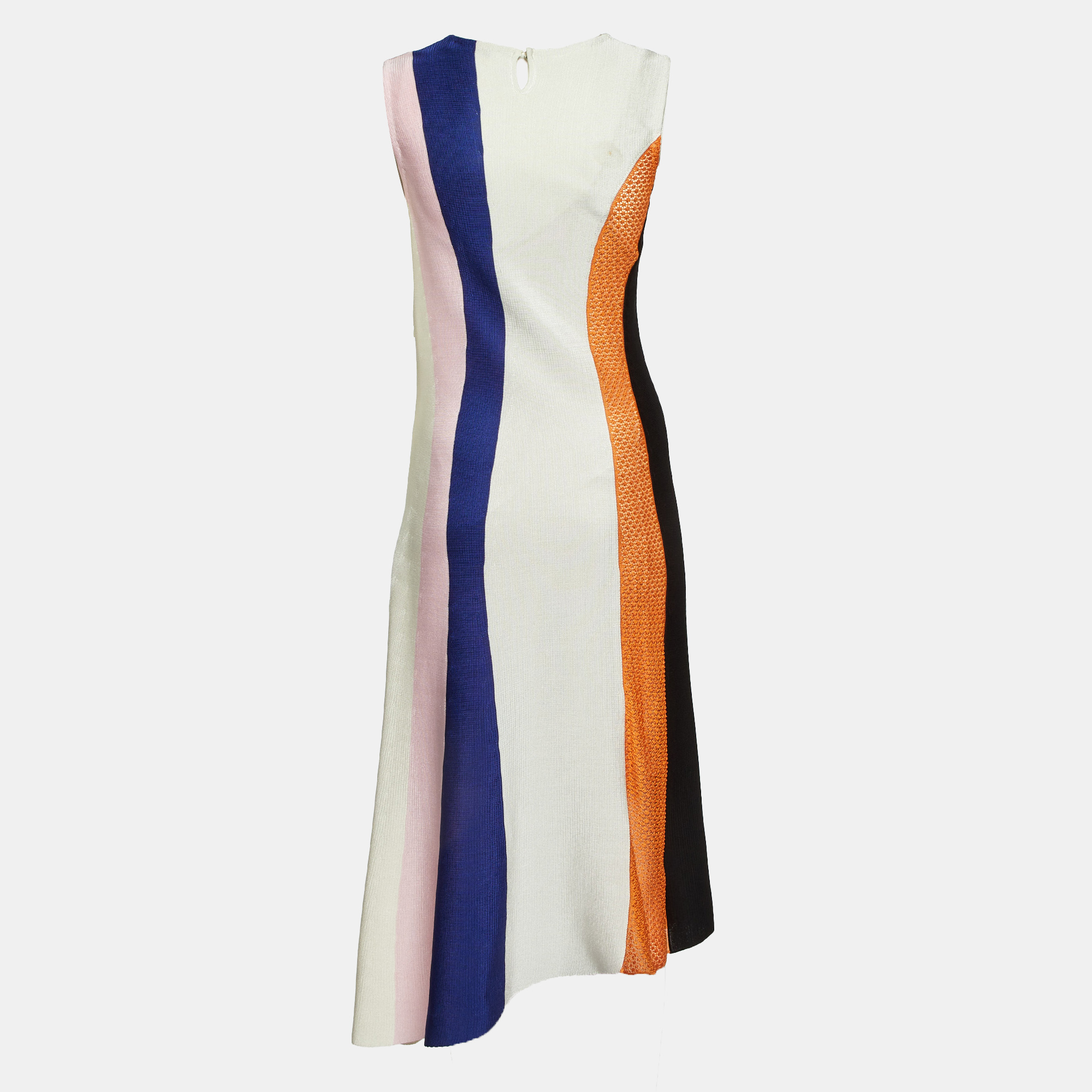 Dior Multicolor Paneled Jersey Sleeveless Midi Dress L