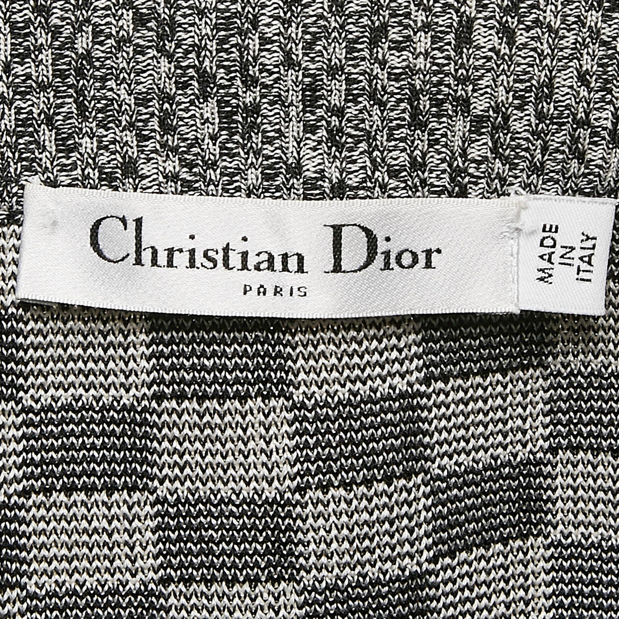 Christian Dior Checkboard Stretch Knit Mini Skirt S