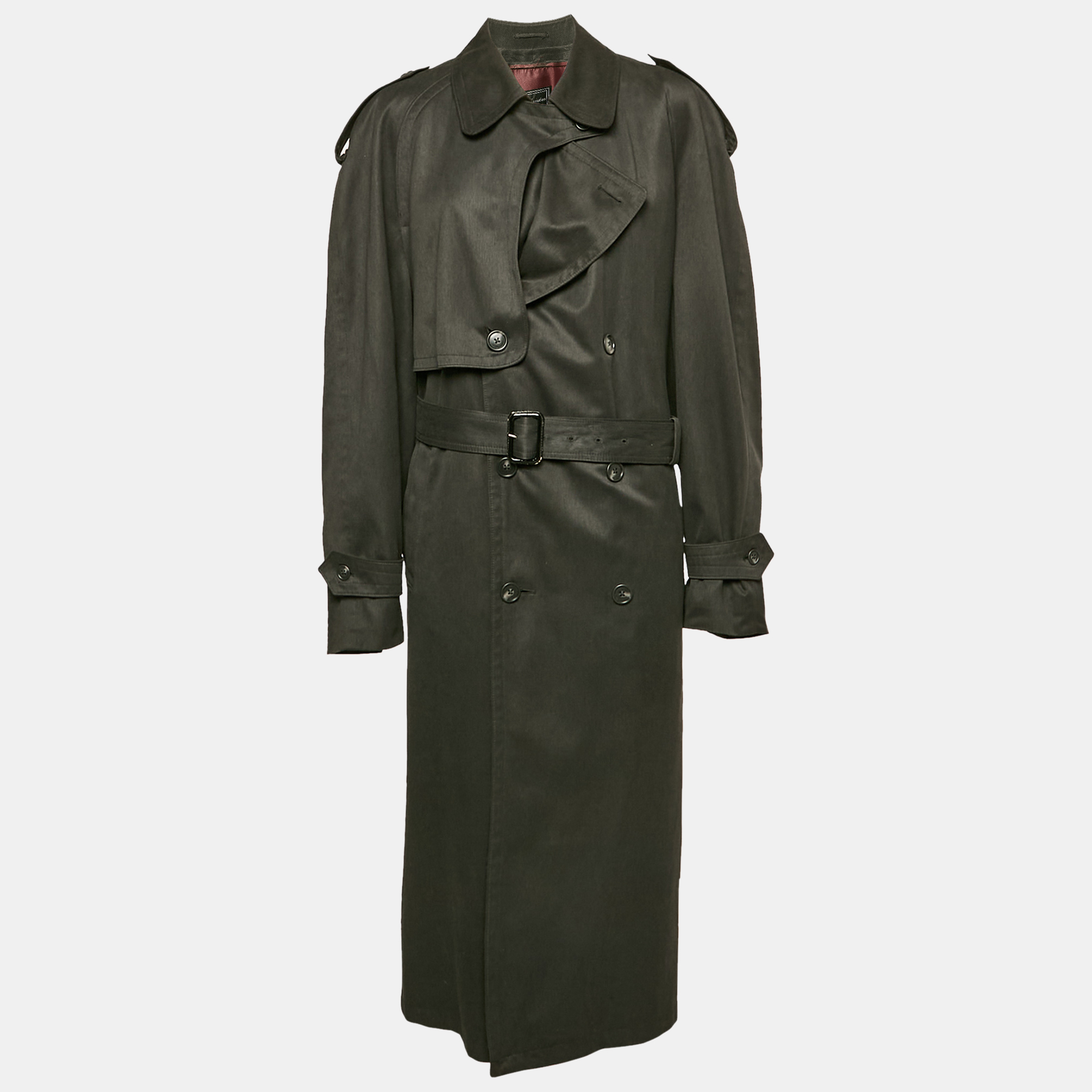 Christian Dior Le Connaisseur Grey Wool Blend Double Beasted Trench Coat L
Christian Dior Le Connaisseur Grey Wool Blend Double Beasted Trench Coat L