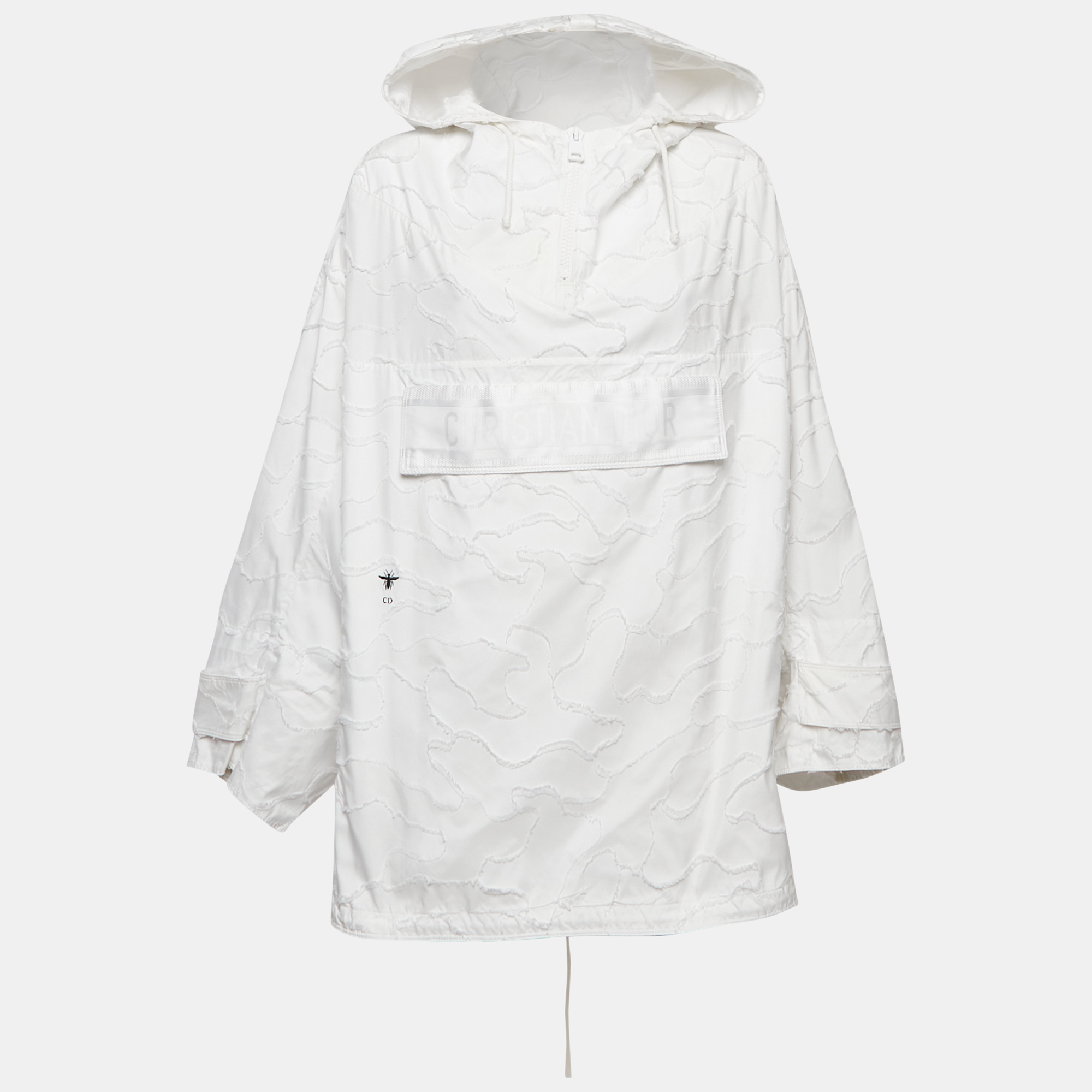 Christian Dior White Textured Tafetta Hooded Oversized Sweatshirt S
Christian Dior White Textured Tafetta Hooded Oversized Sweatshirt S