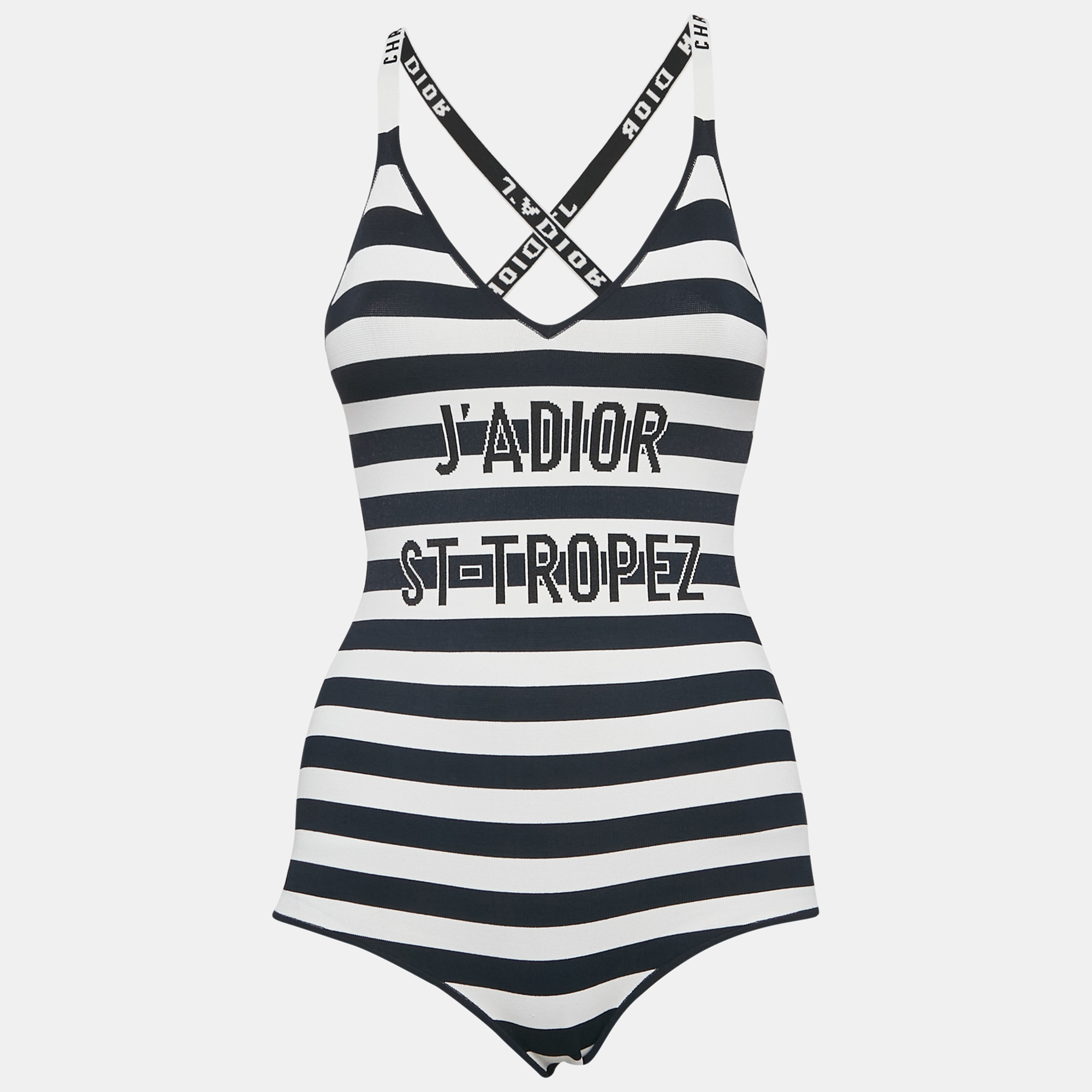 Christian Dior Monochrome Striped J'Adior St Tropez Bodysuit S, Black
Christian Dior Monochrome Striped J'Adior St Tropez Bodysuit S, Black