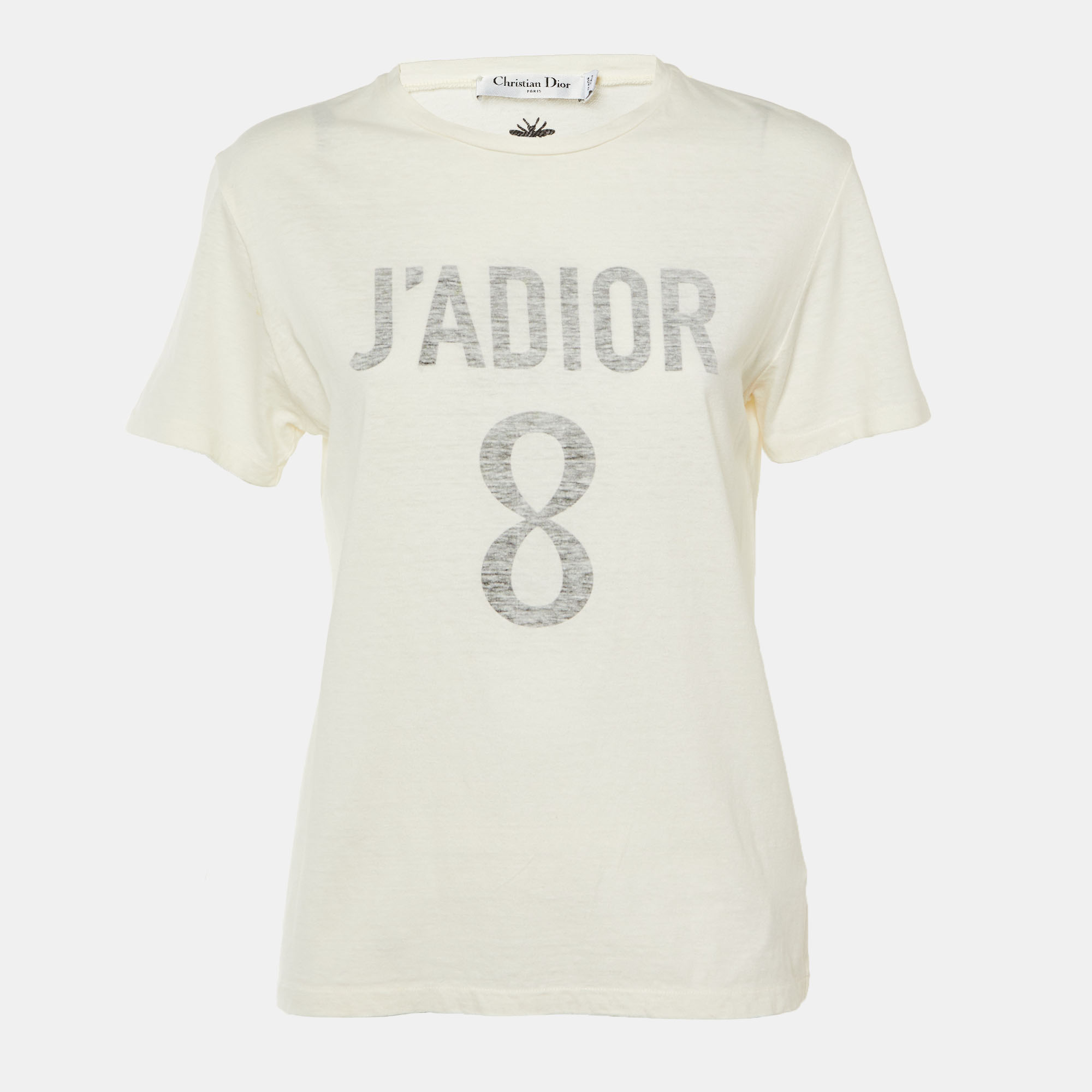 Dior Ivory J'adior 8 Cotton & Linen Crew Neck T-Shirt M, White
Dior Ivory J'adior 8 Cotton & Linen Crew Neck T-Shirt M, White