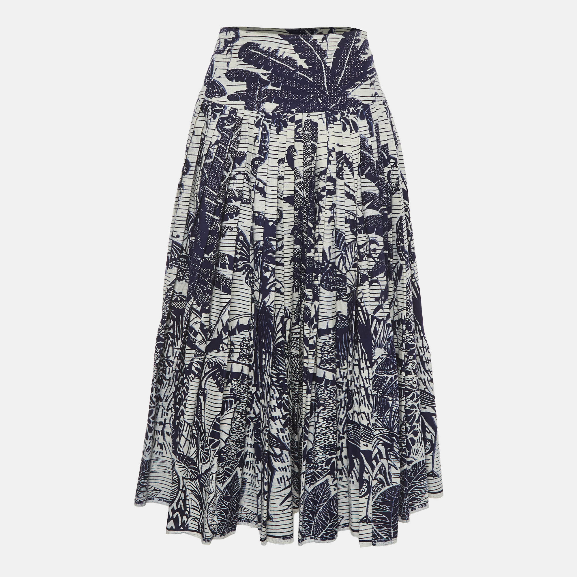 Christian Dior White/Blue Toile de Jouy Print Cotton Pleated Midi Skirt S
Christian Dior White/Blue Toile de Jouy Print Cotton Pleated Midi Skirt S