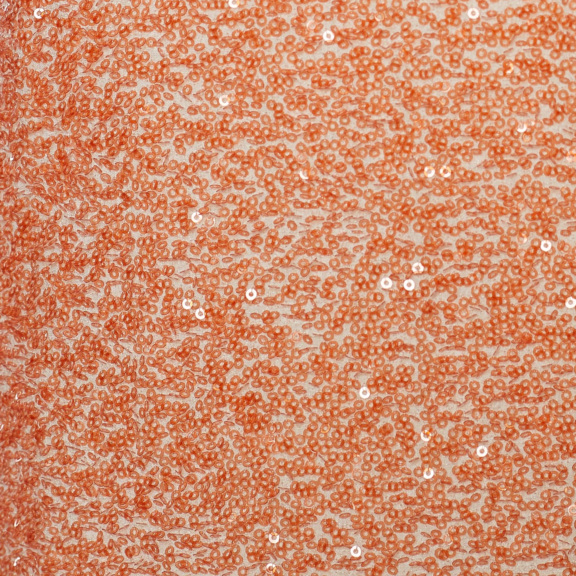 Dior Orange Sequinned Cashmere Silk Sleeveless Top M