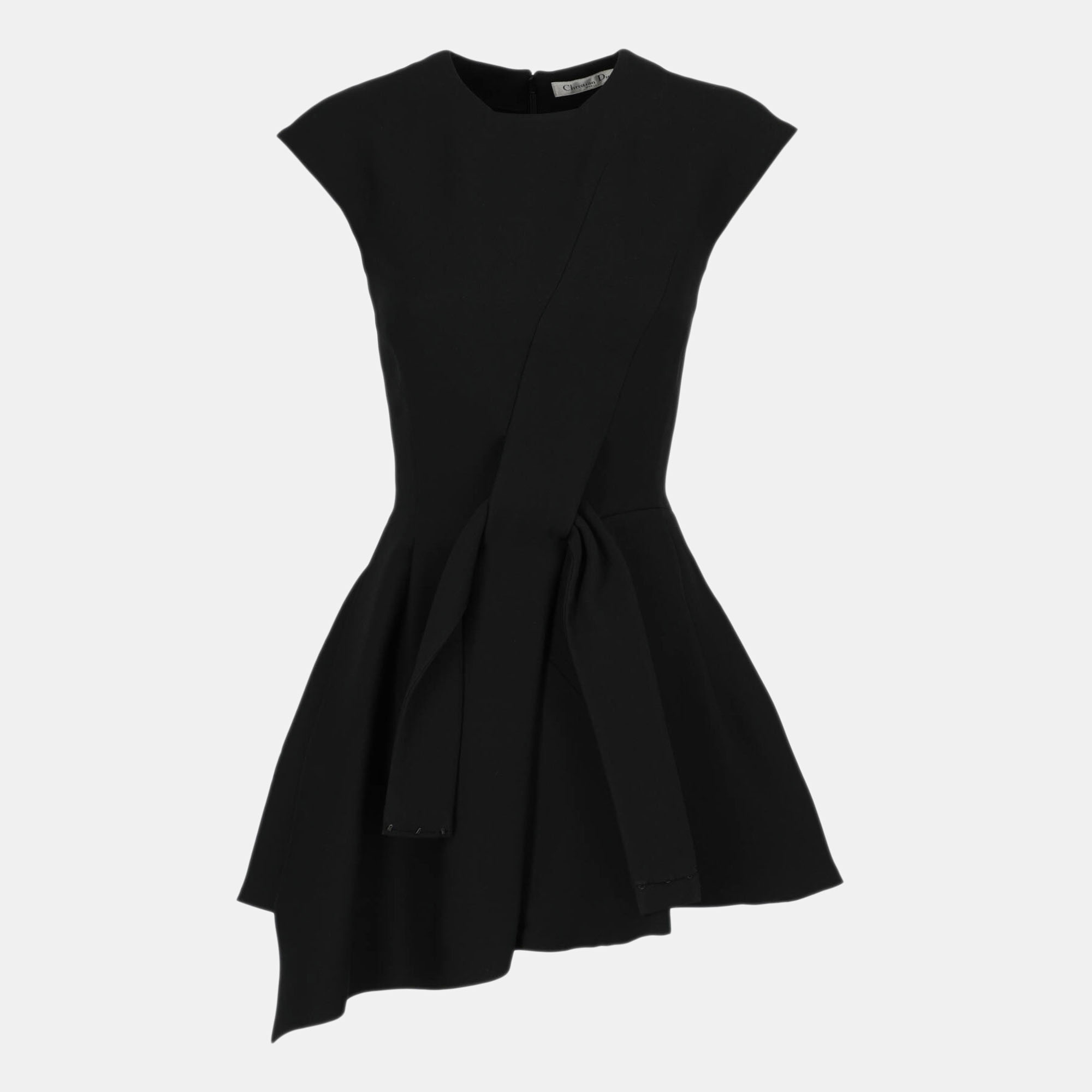Dior  Women's Wool Midi Dress - Black - XS