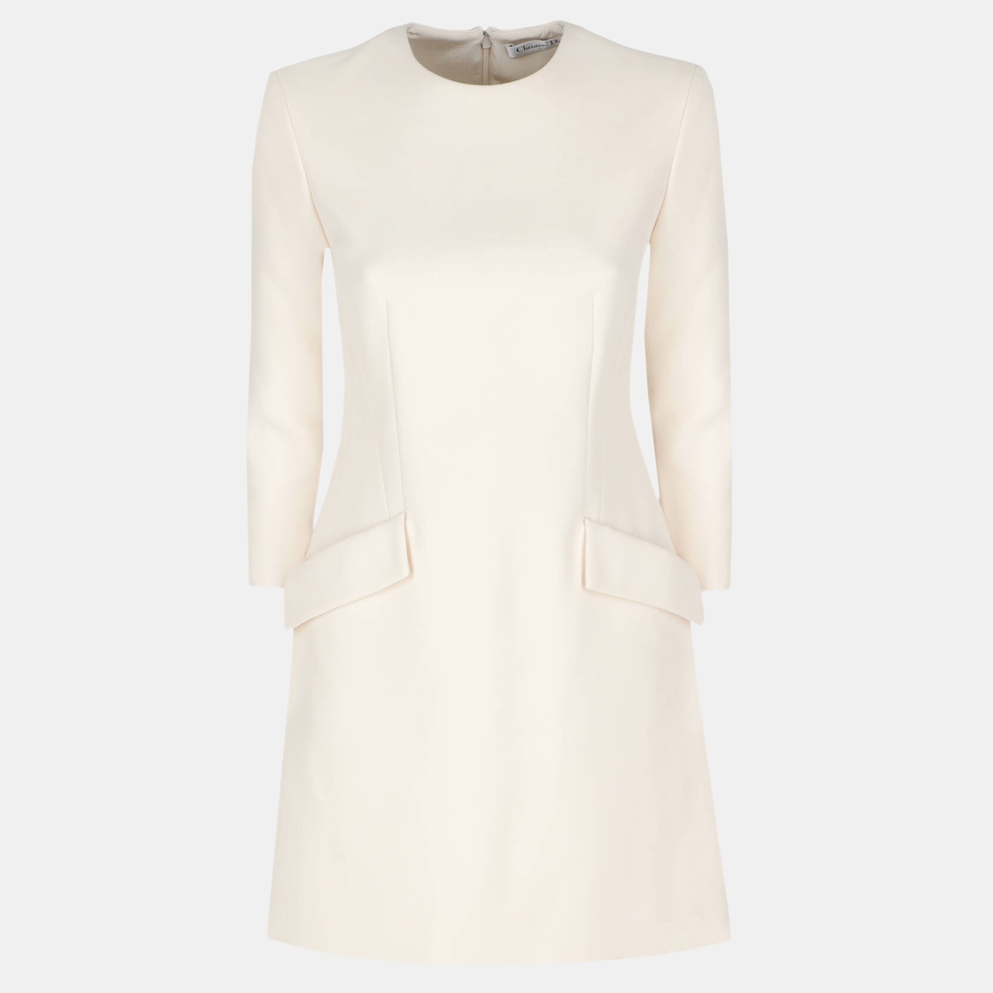 Dior  Women's Wool Mini Dress - White - XS