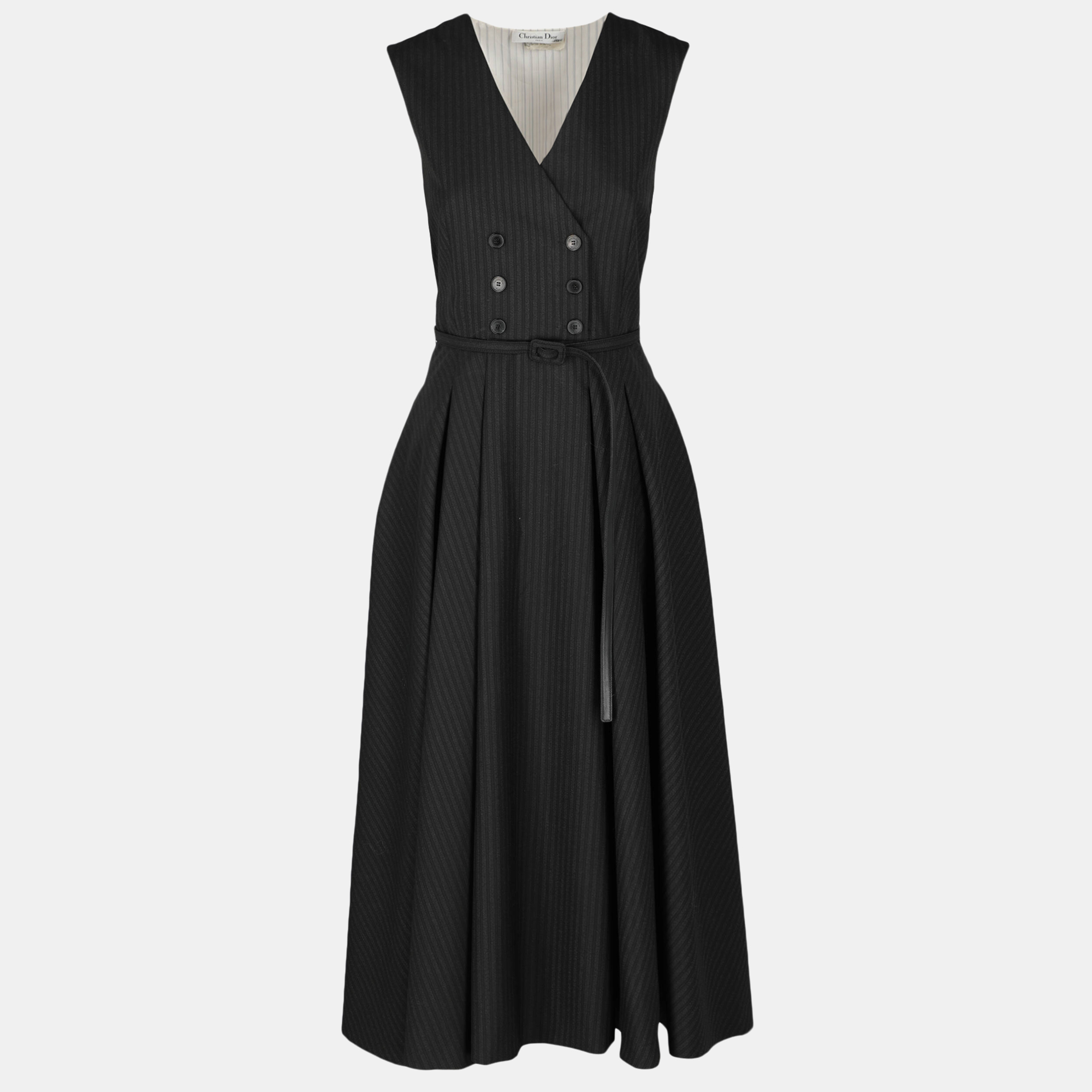 Dior  Women's Wool Longuette Dress - Anthracite - S