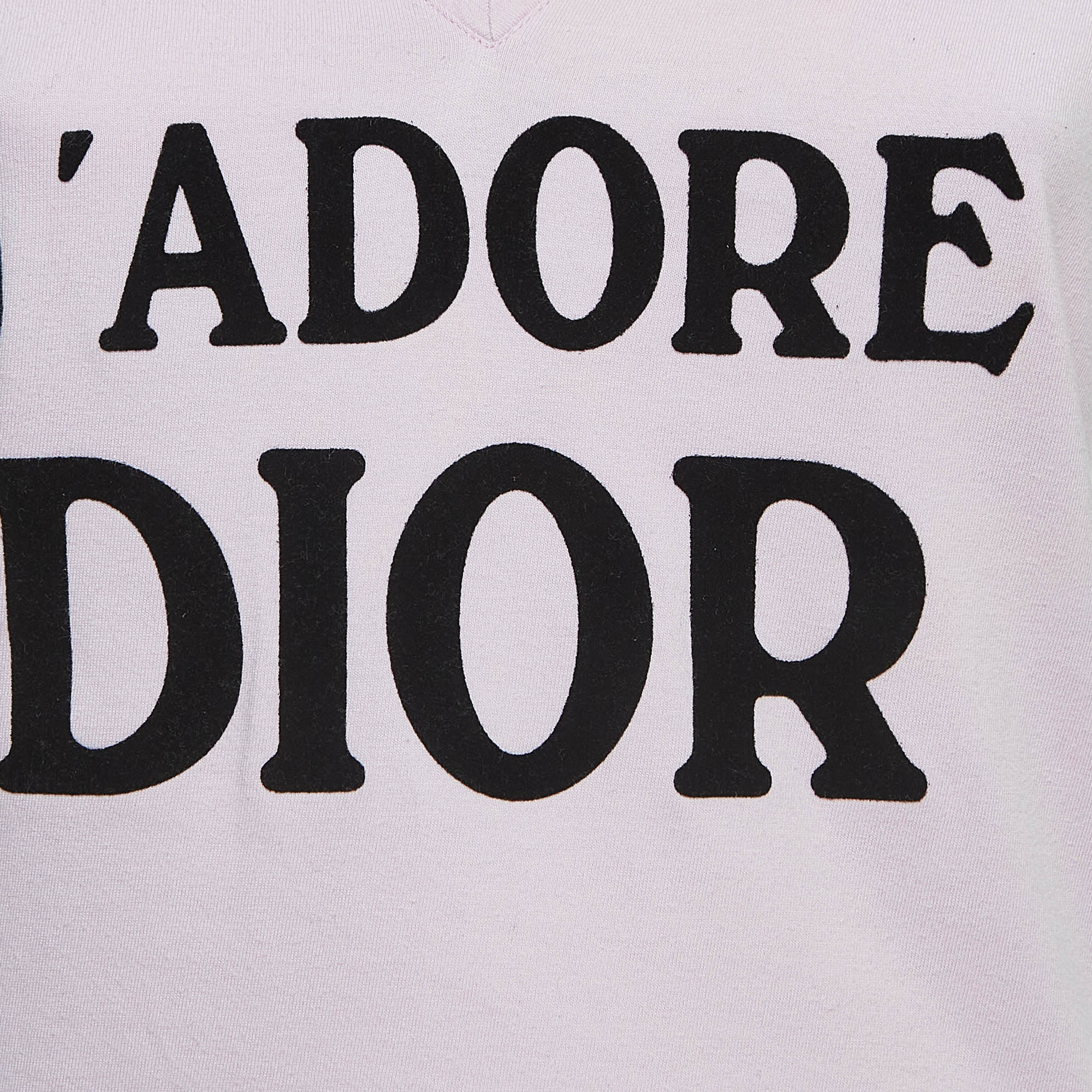 Dior Vintage Logo Patch Cotton V-Neck T-Shirt M