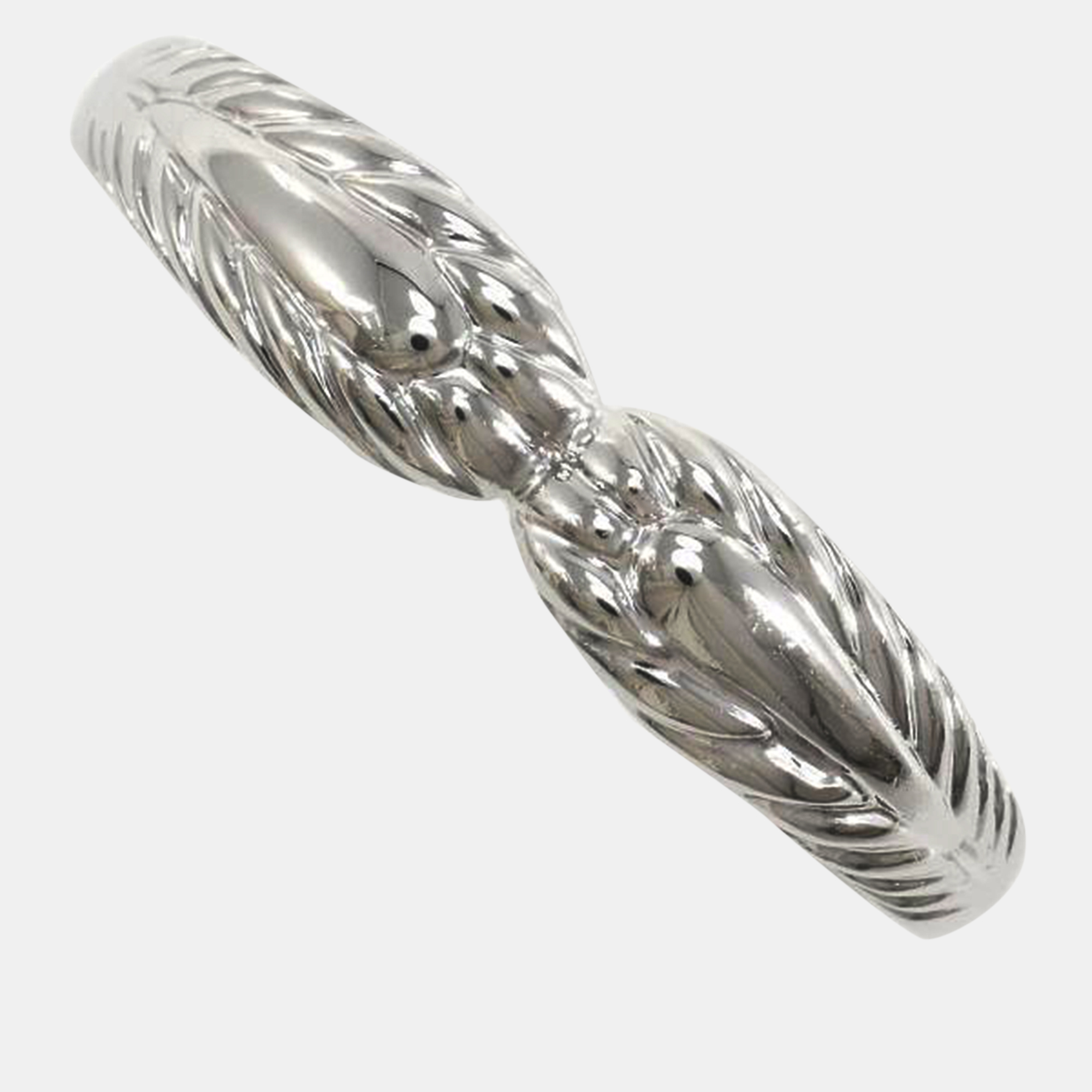 Dior silver metal platinum ring eu 54.5