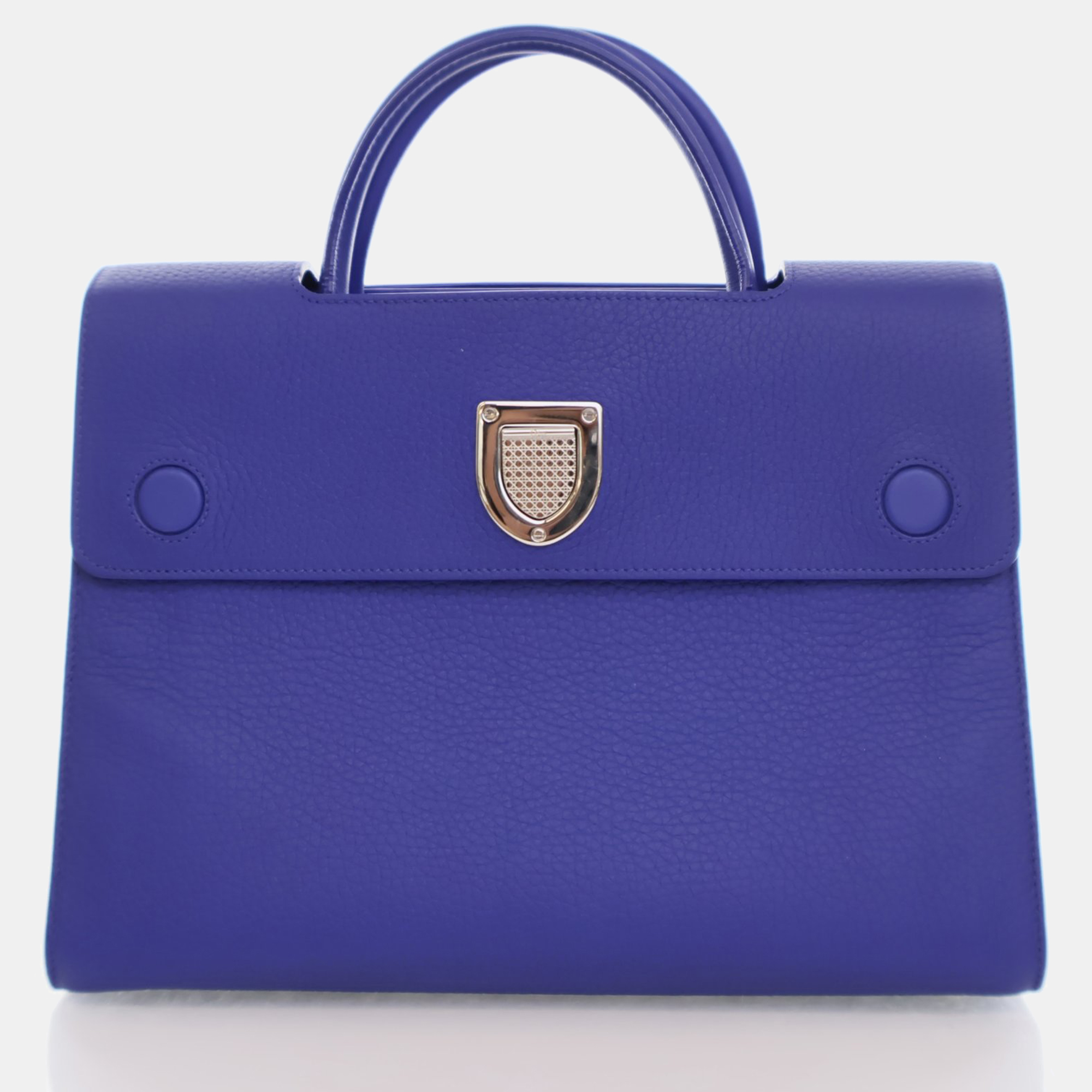 Dior blue leather medium diorever top handle bag