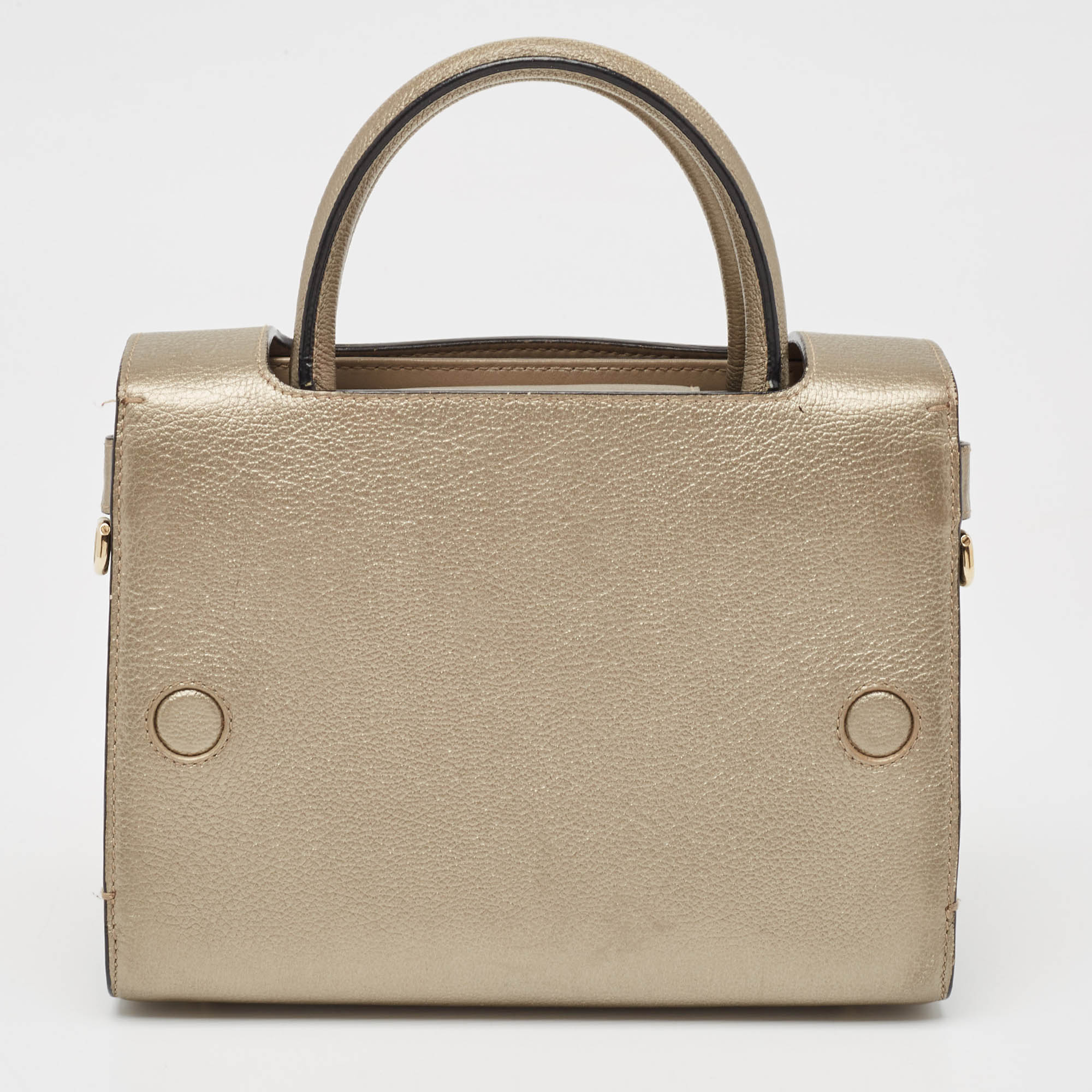 Dior Light Gold Leather Mini Diorever Tote