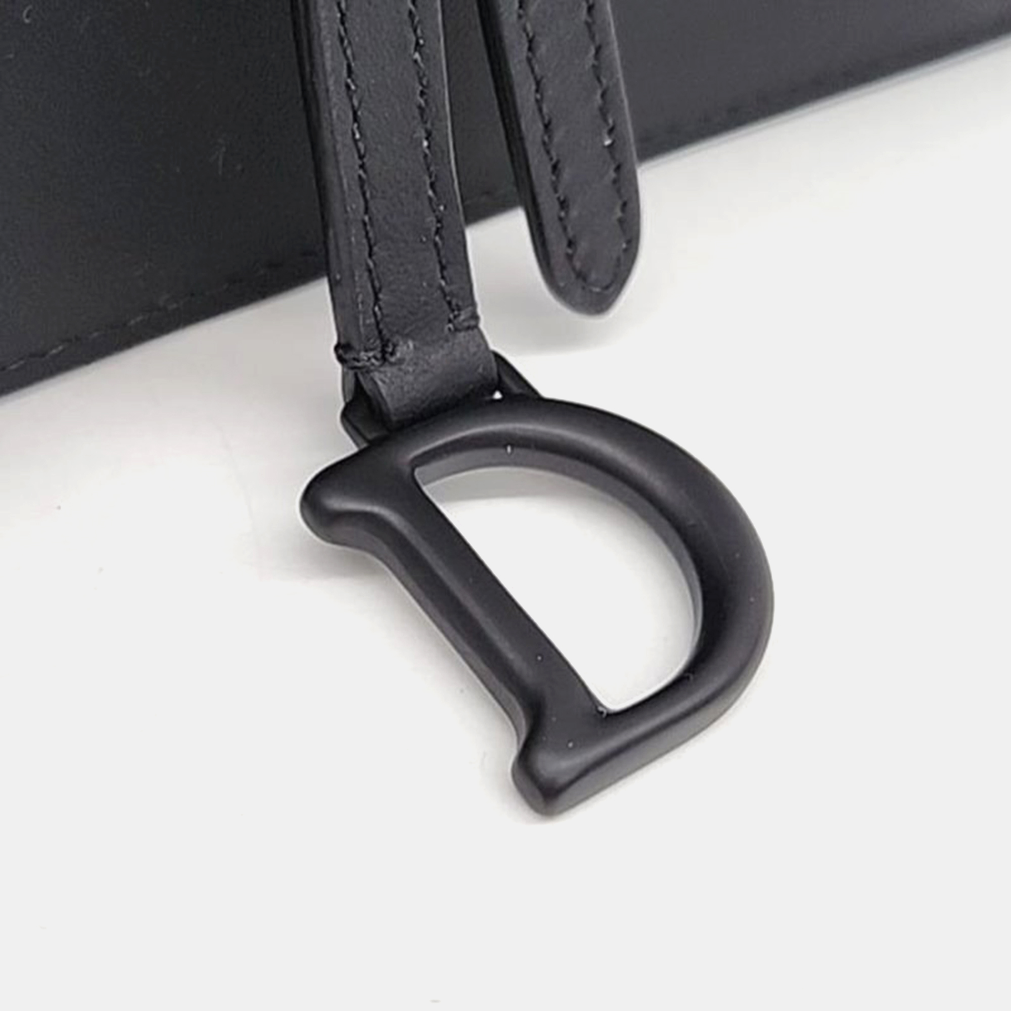 Christian Dior Black Leather Saddle Belt Bag