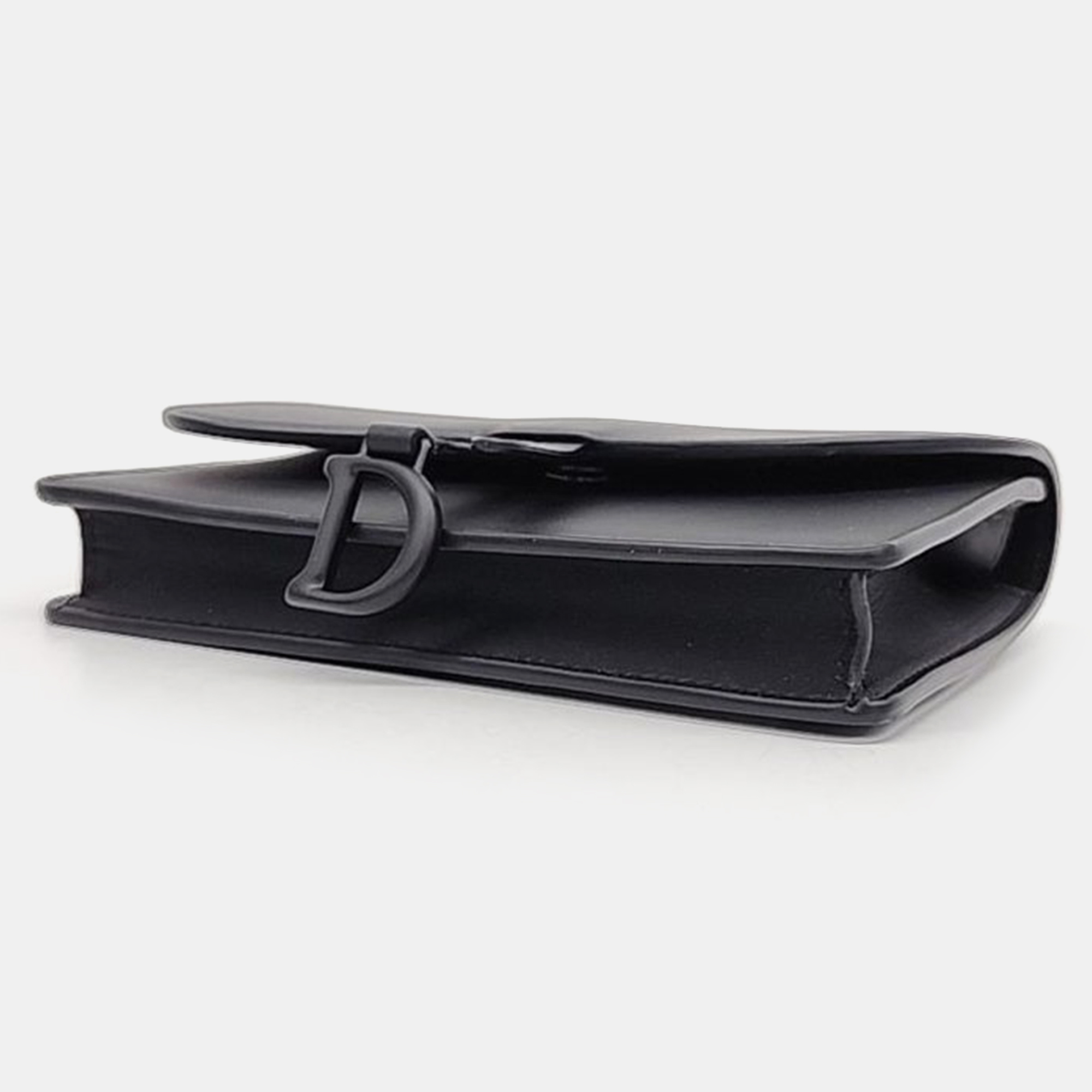 Christian Dior Black Leather Saddle Belt Bag