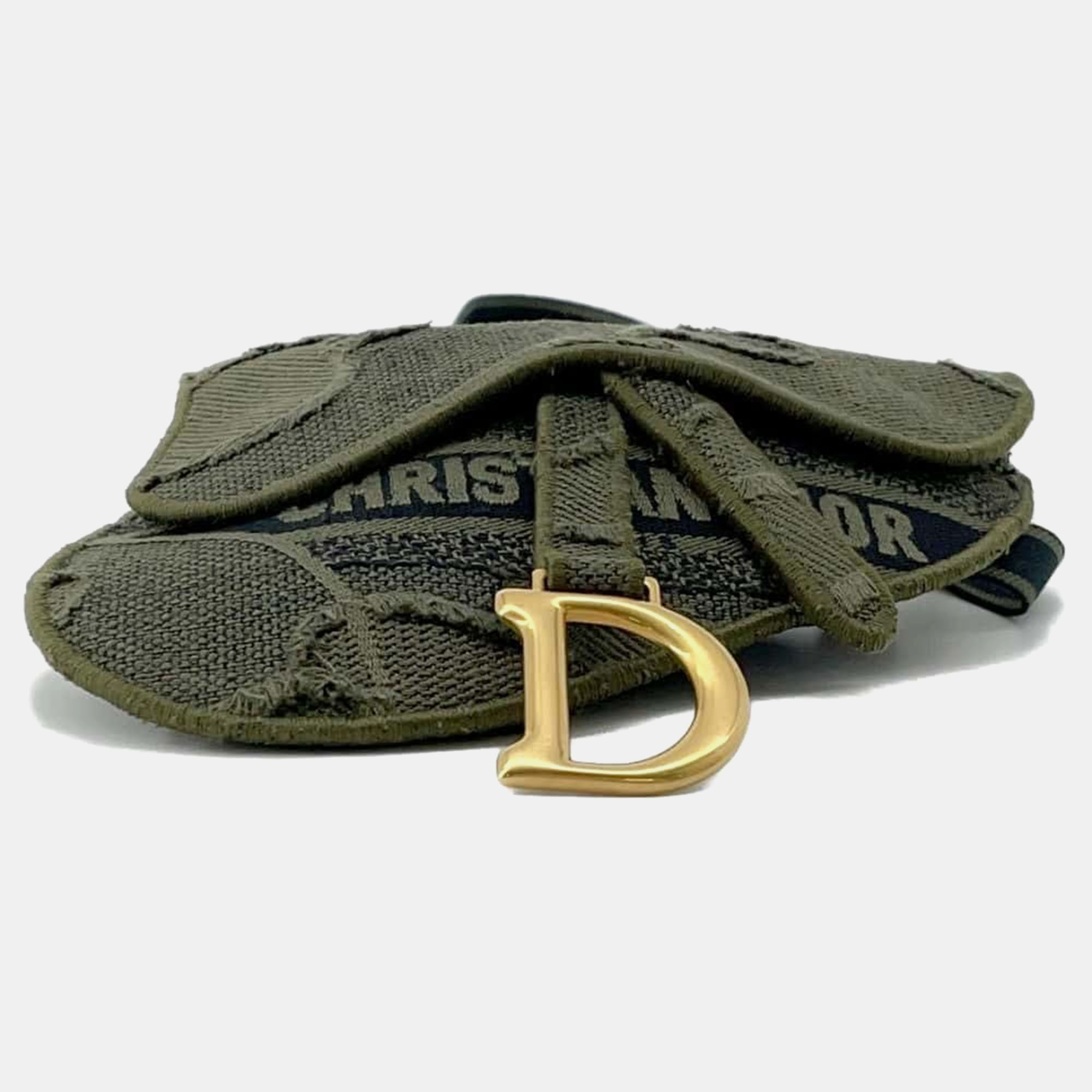 Dior Green Camouflage Saddle Belt Bag