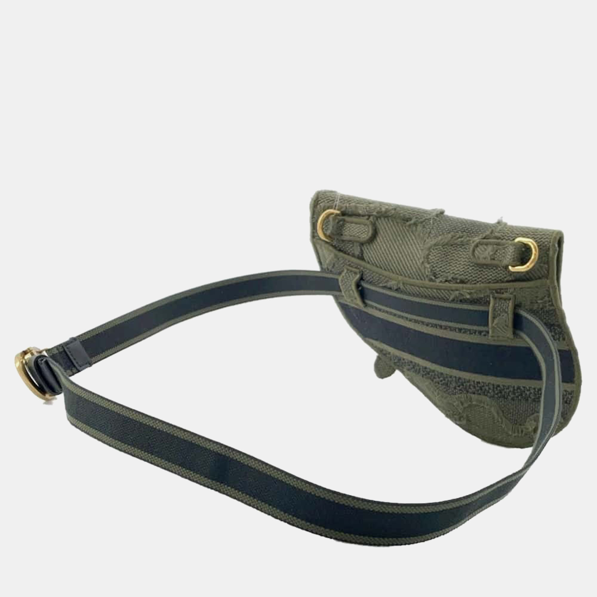 Dior Green Camouflage Saddle Belt Bag