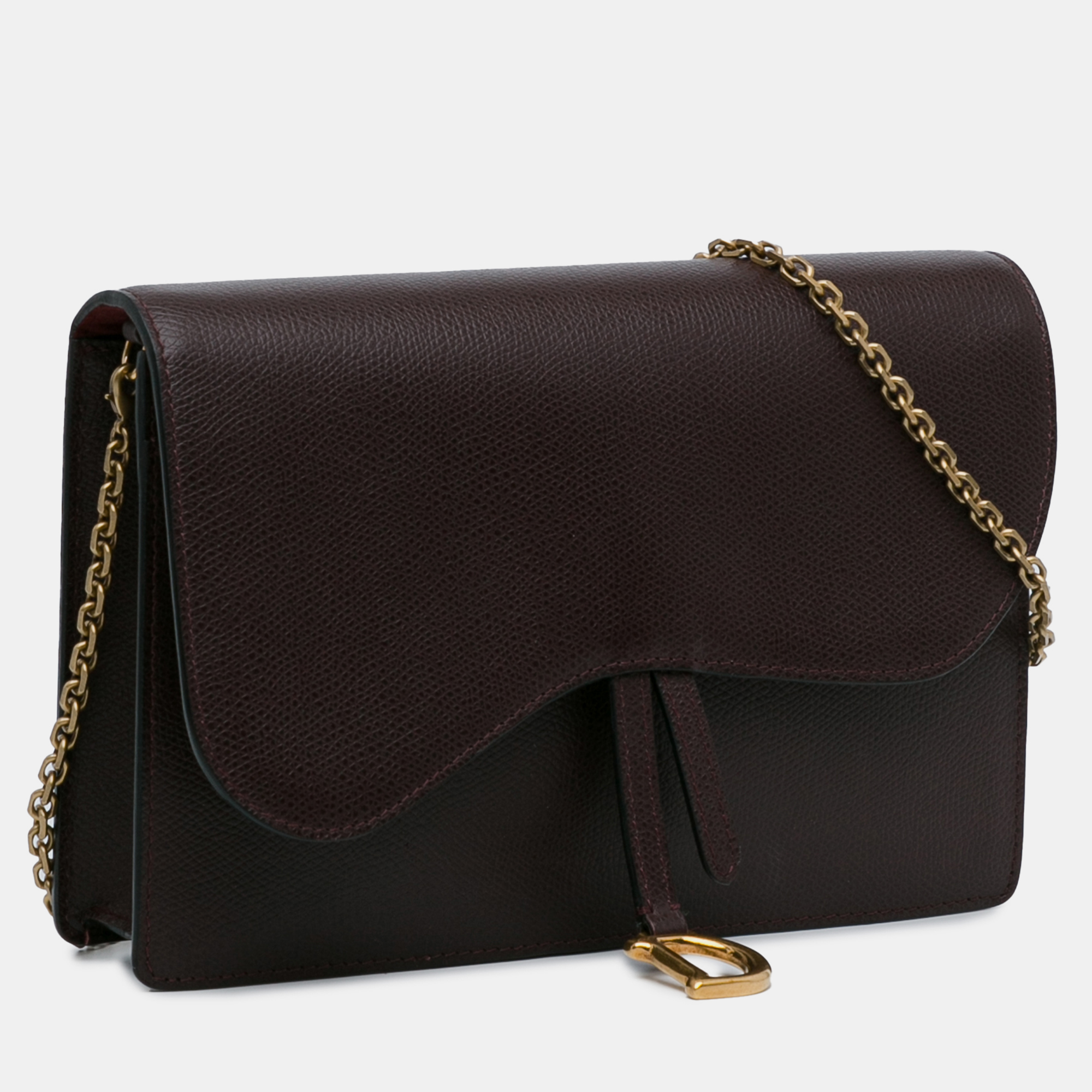 Dior Leather Saddle Wallet On Chain