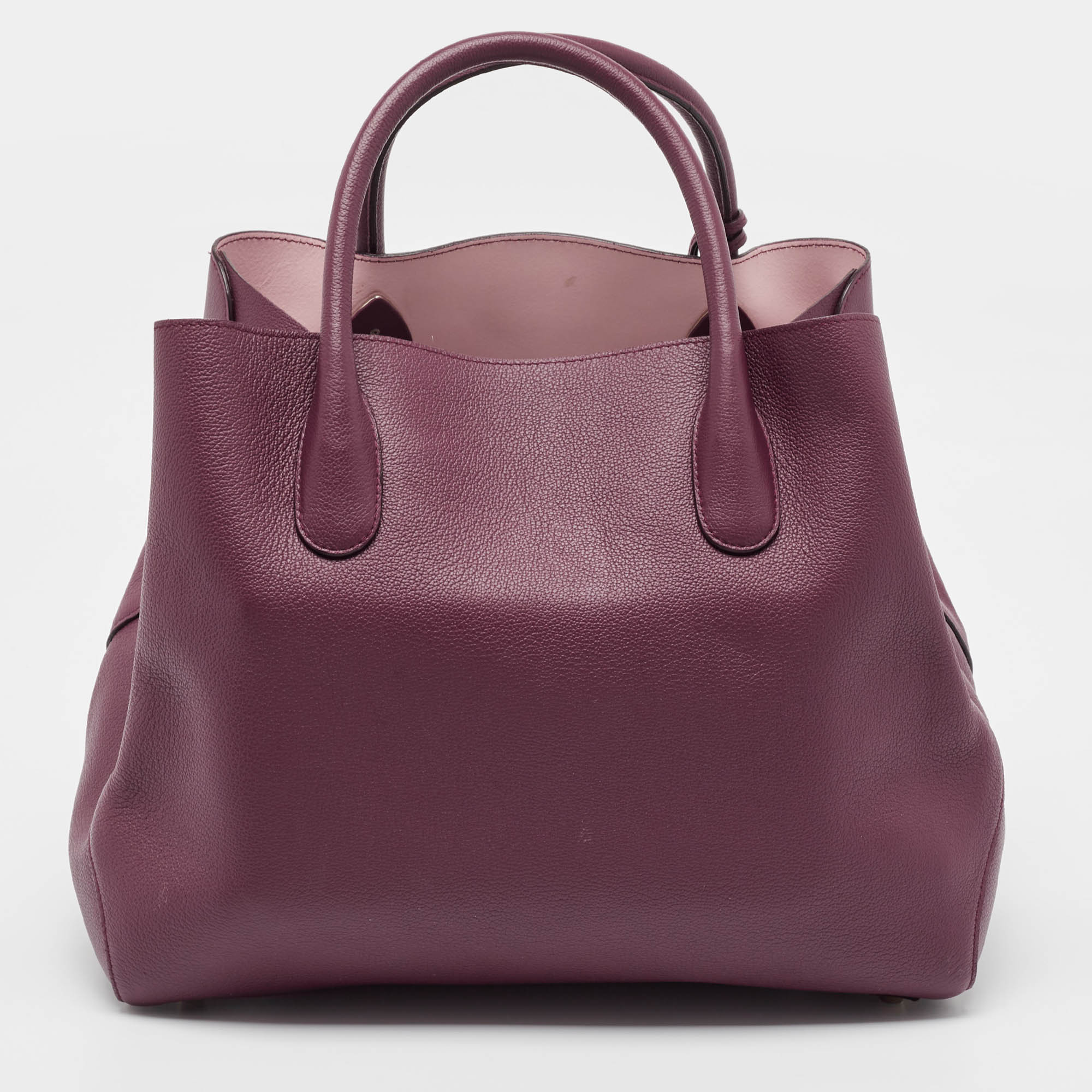 Dior Burgundy Leather Large Open Bar Tote