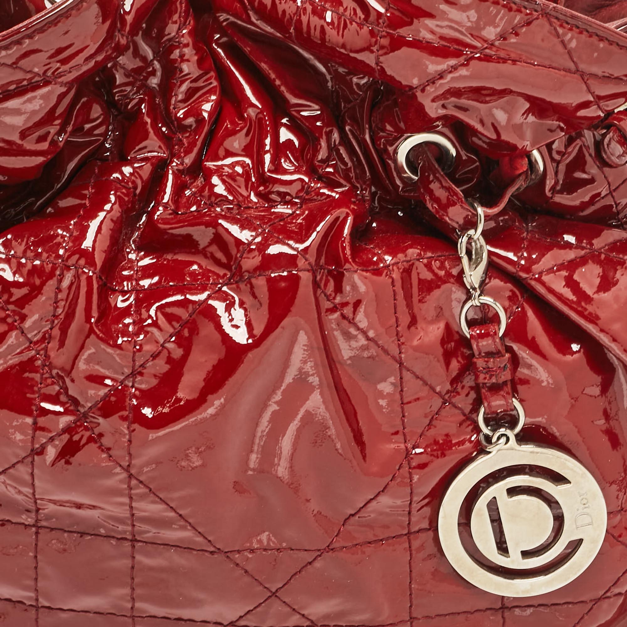 Dior Red Patent Patent Leather Le Trente Tote