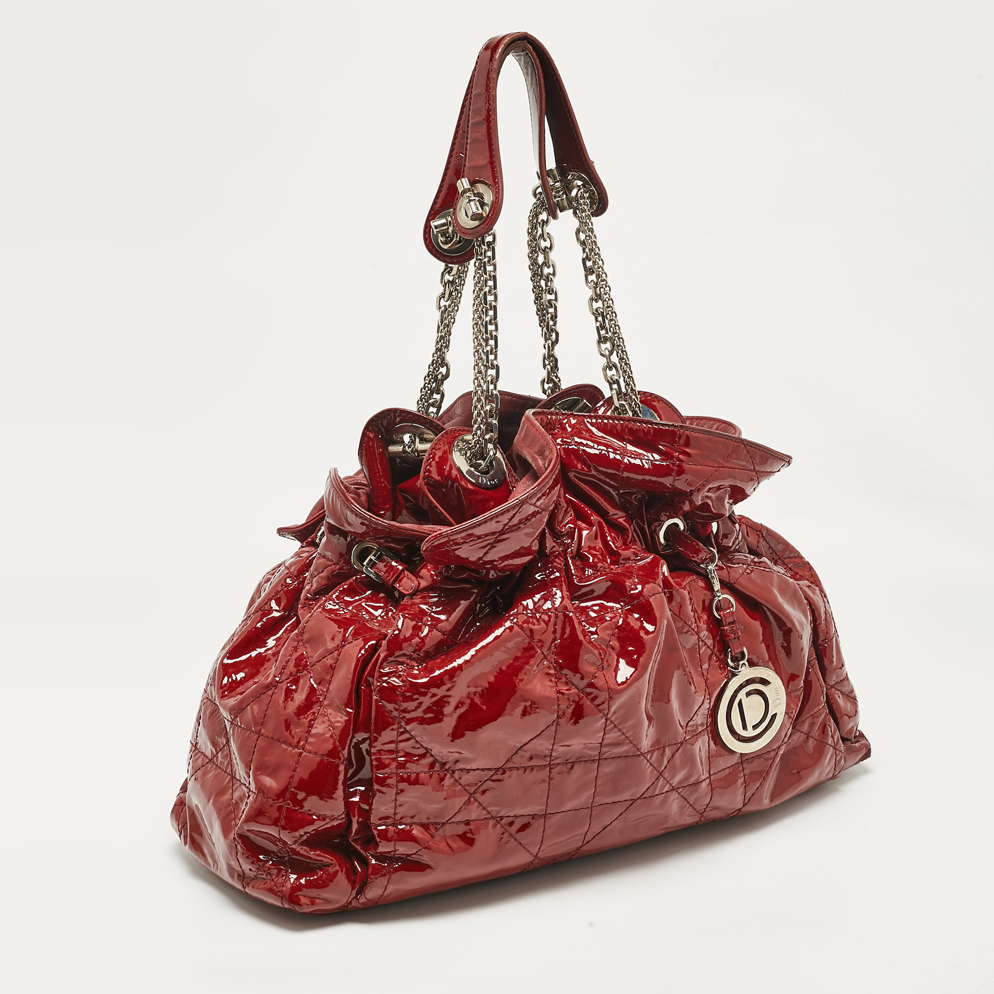 Dior Red Patent Patent Leather Le Trente Tote