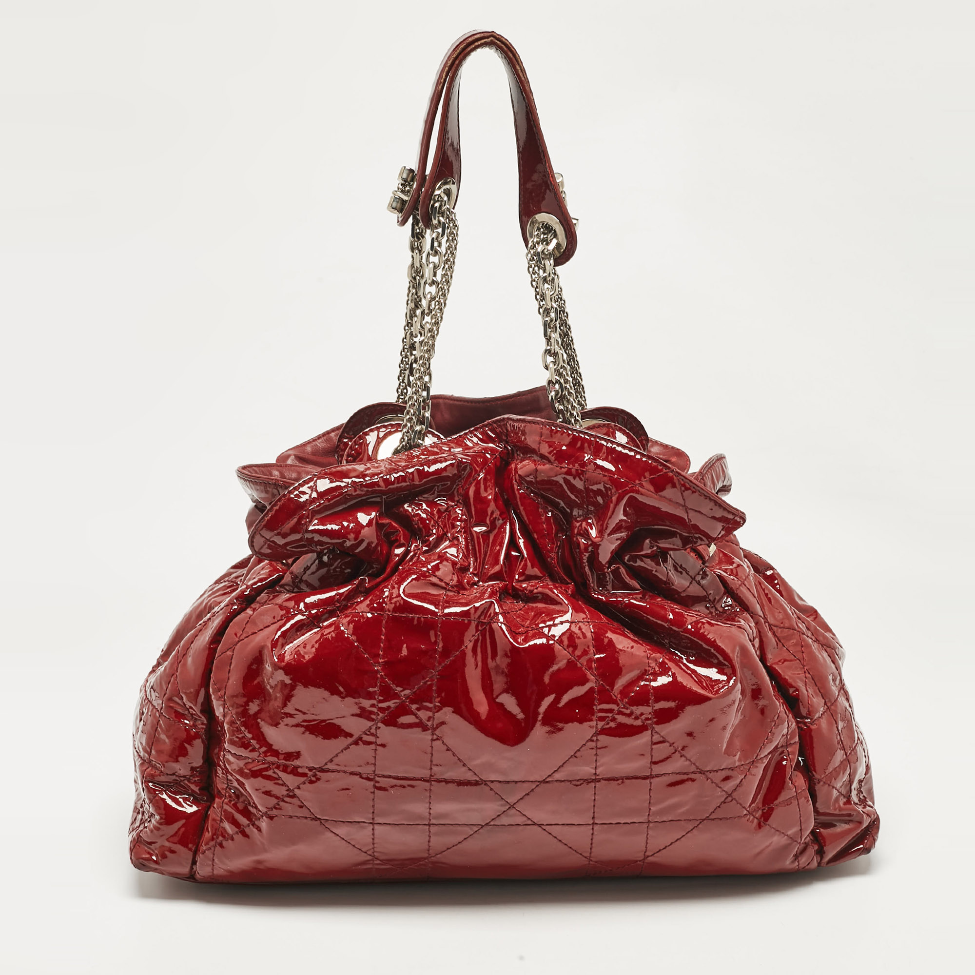 Dior Red Patent Patent Leather Le Trente Tote