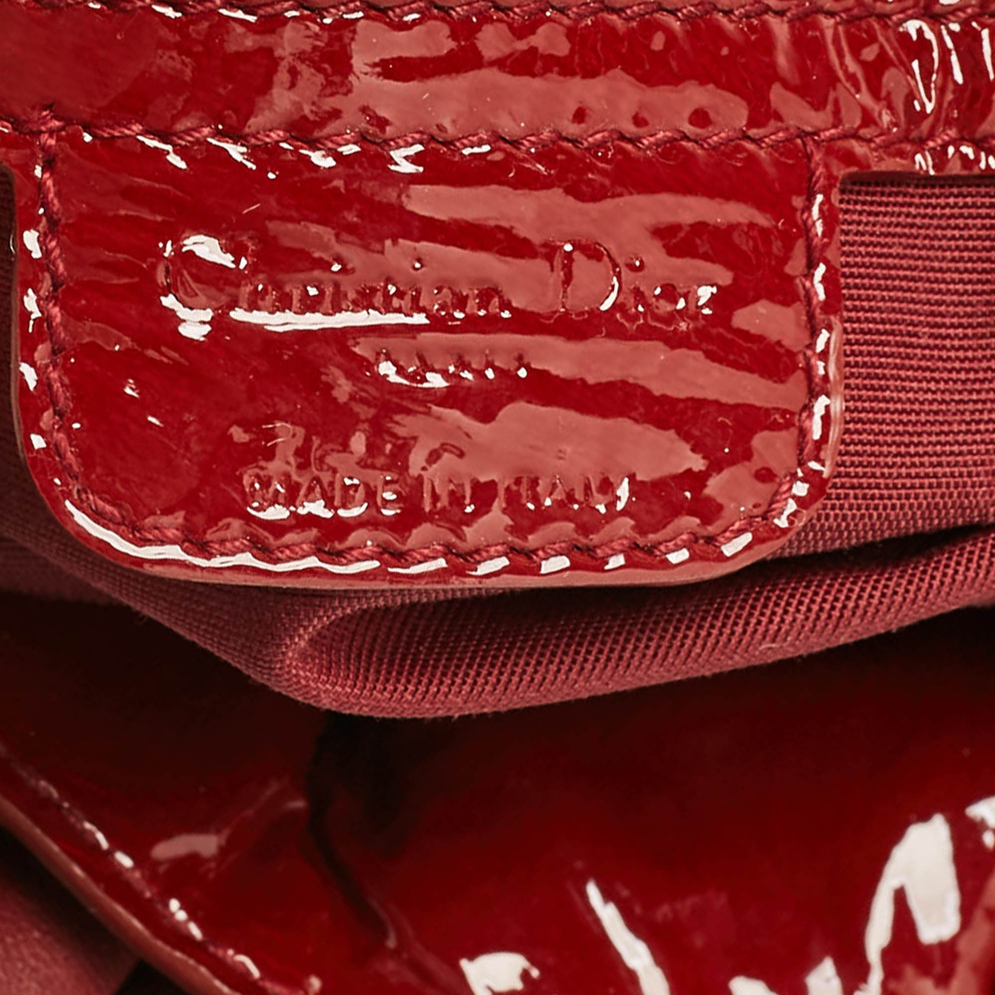 Dior Red Patent Patent Leather Le Trente Tote