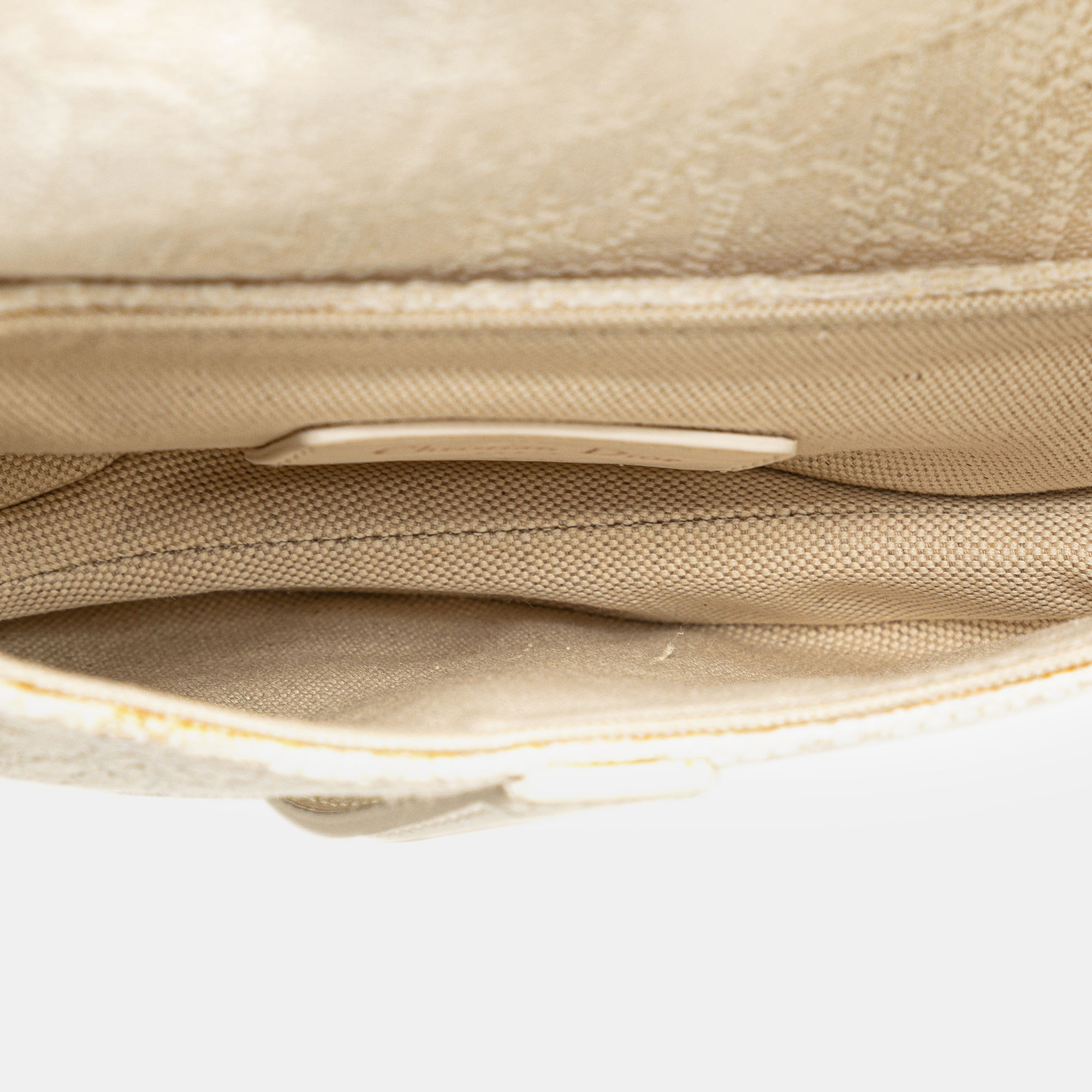 Dior Beige Canvas Mini Oblique Saddle Bag