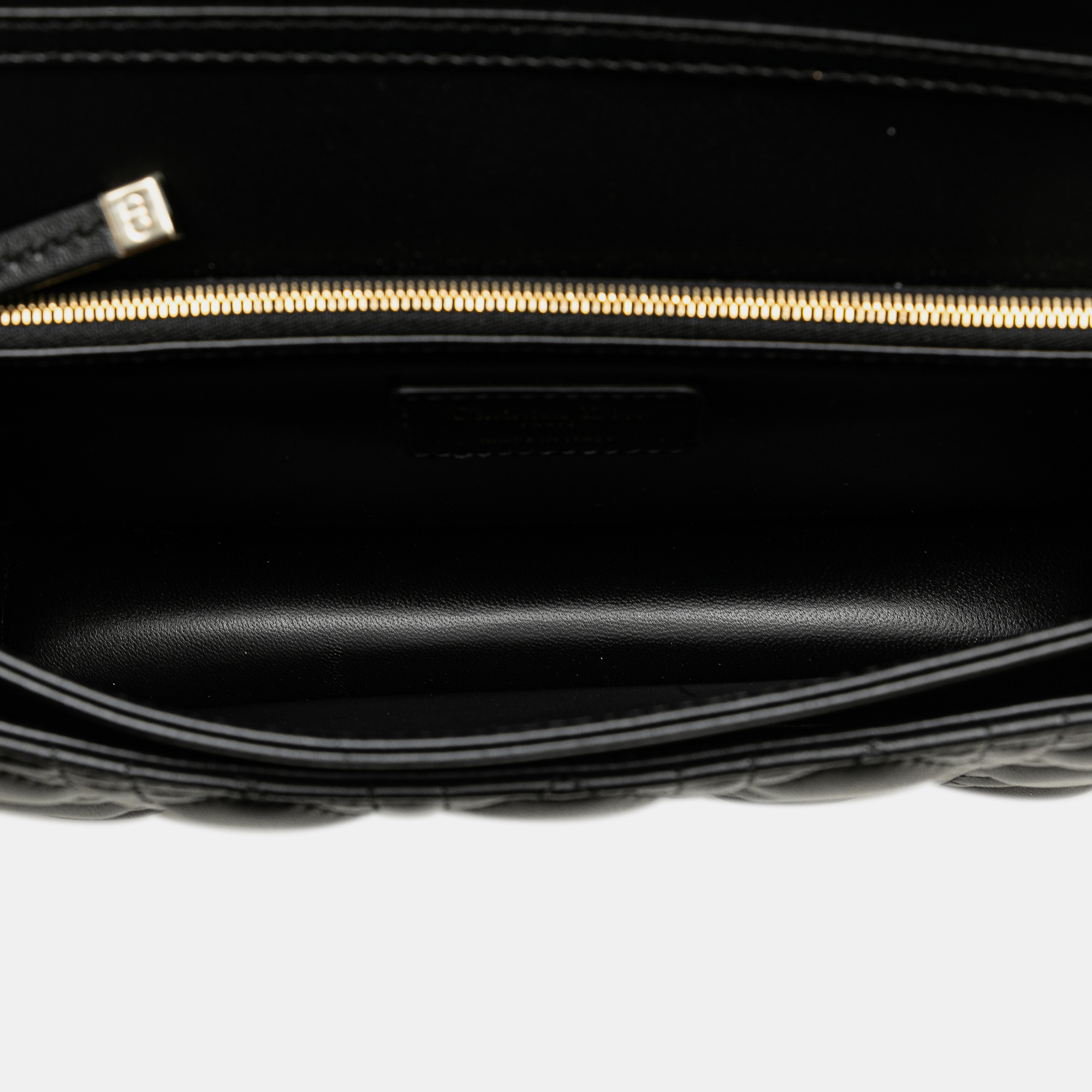 Dior Black Lambskin Cannage My Dior Top Handle Bag