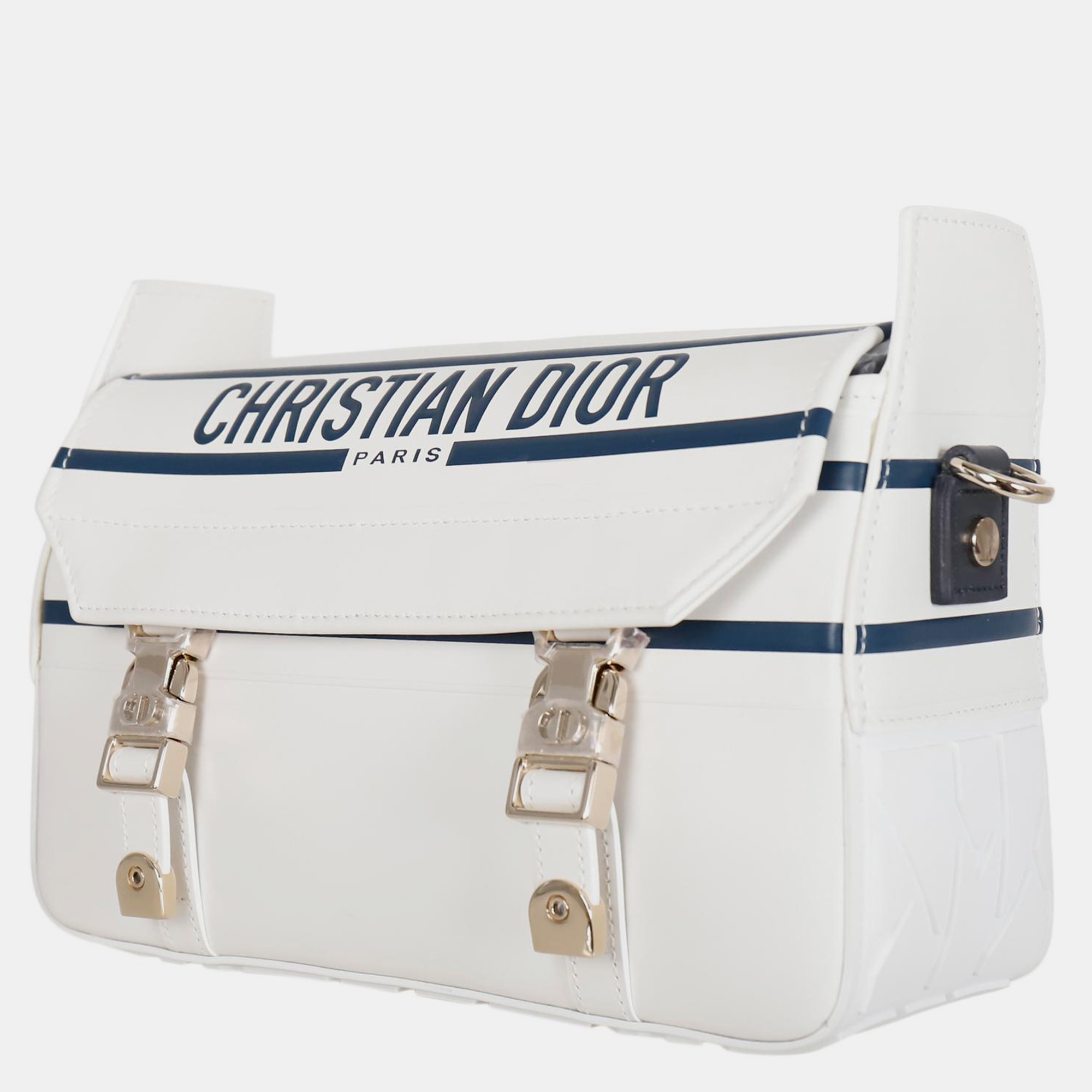 Christian Dior White/ Blue Small DiorCamp Messenger Bag