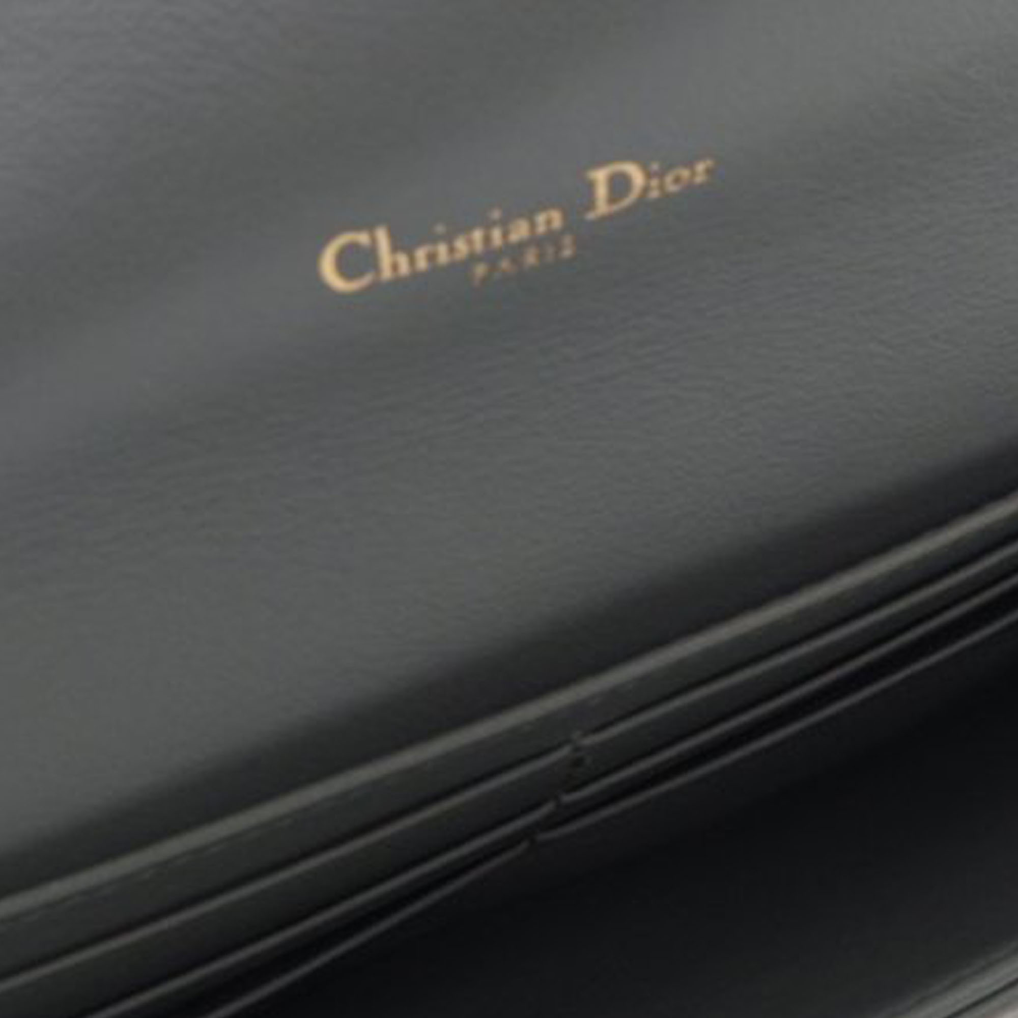 Dior Grey Canvas Oblique Saddle Wallet On Chain