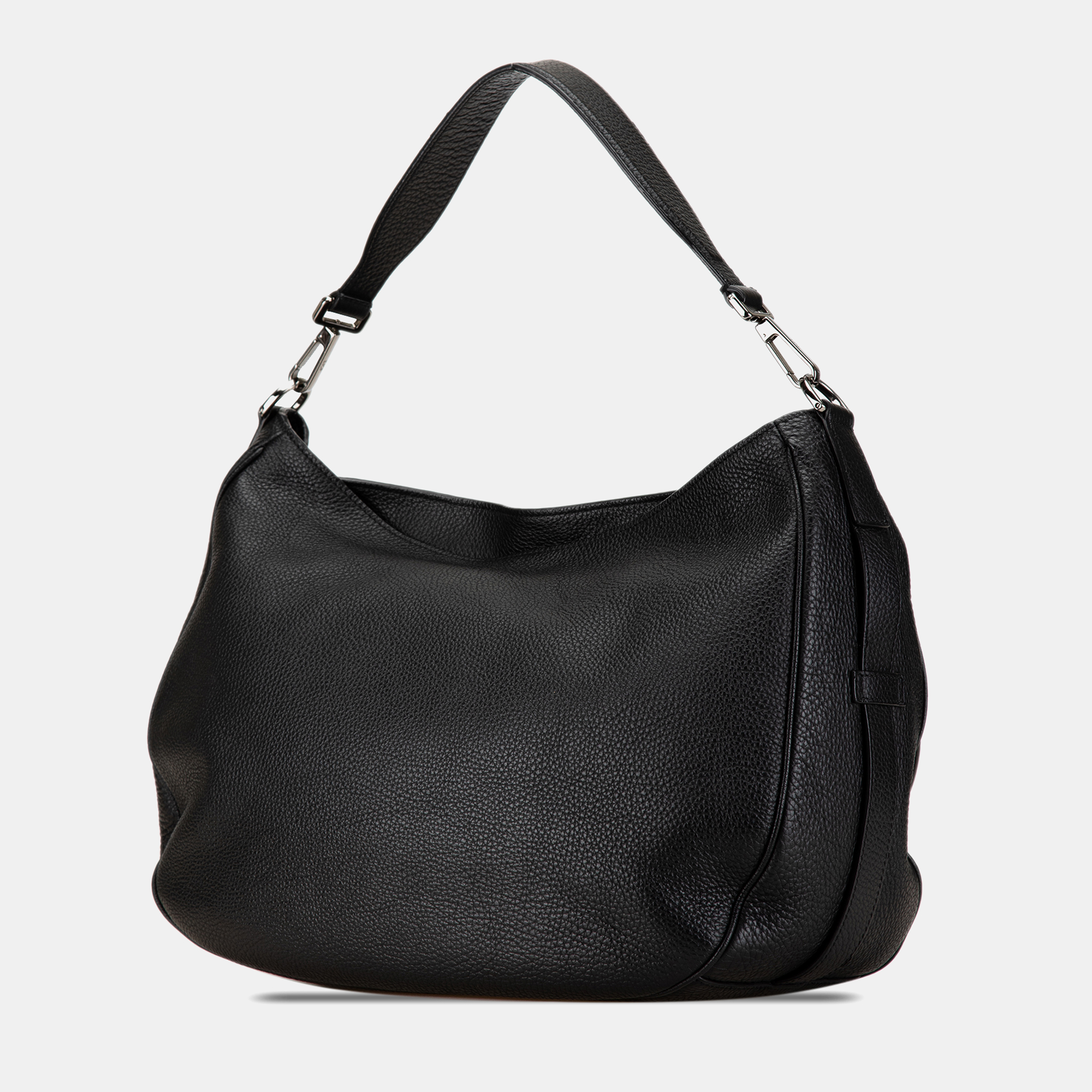 Dior Black Leather Grained Calfskin Saddle Soft Bag