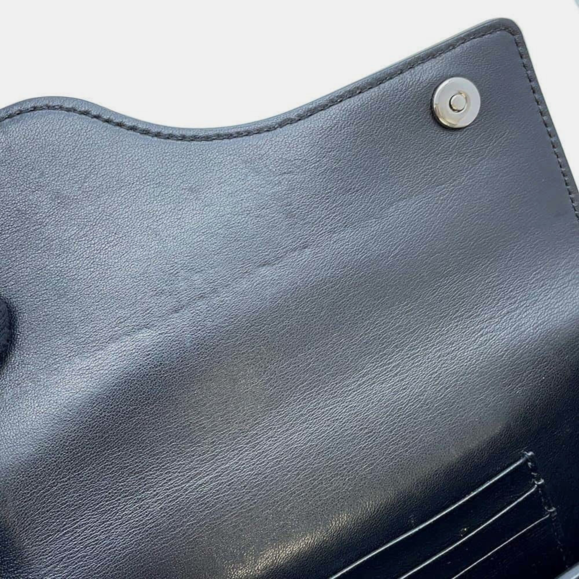 Dior Black Leather Oblique Saddle Messenger Pouch