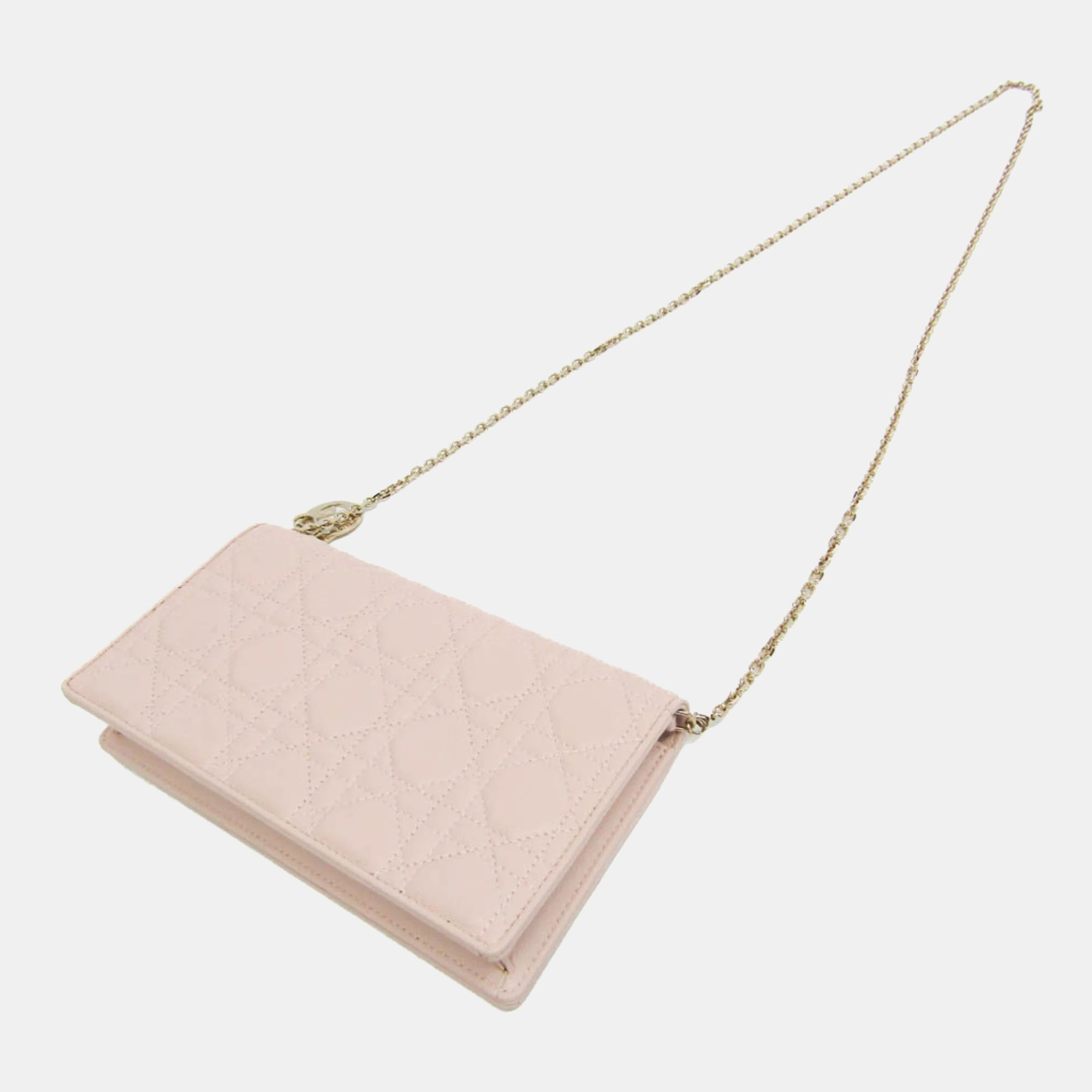 Dior Baby Pink Leather Cannage/Lady Dior Shoulder Bag