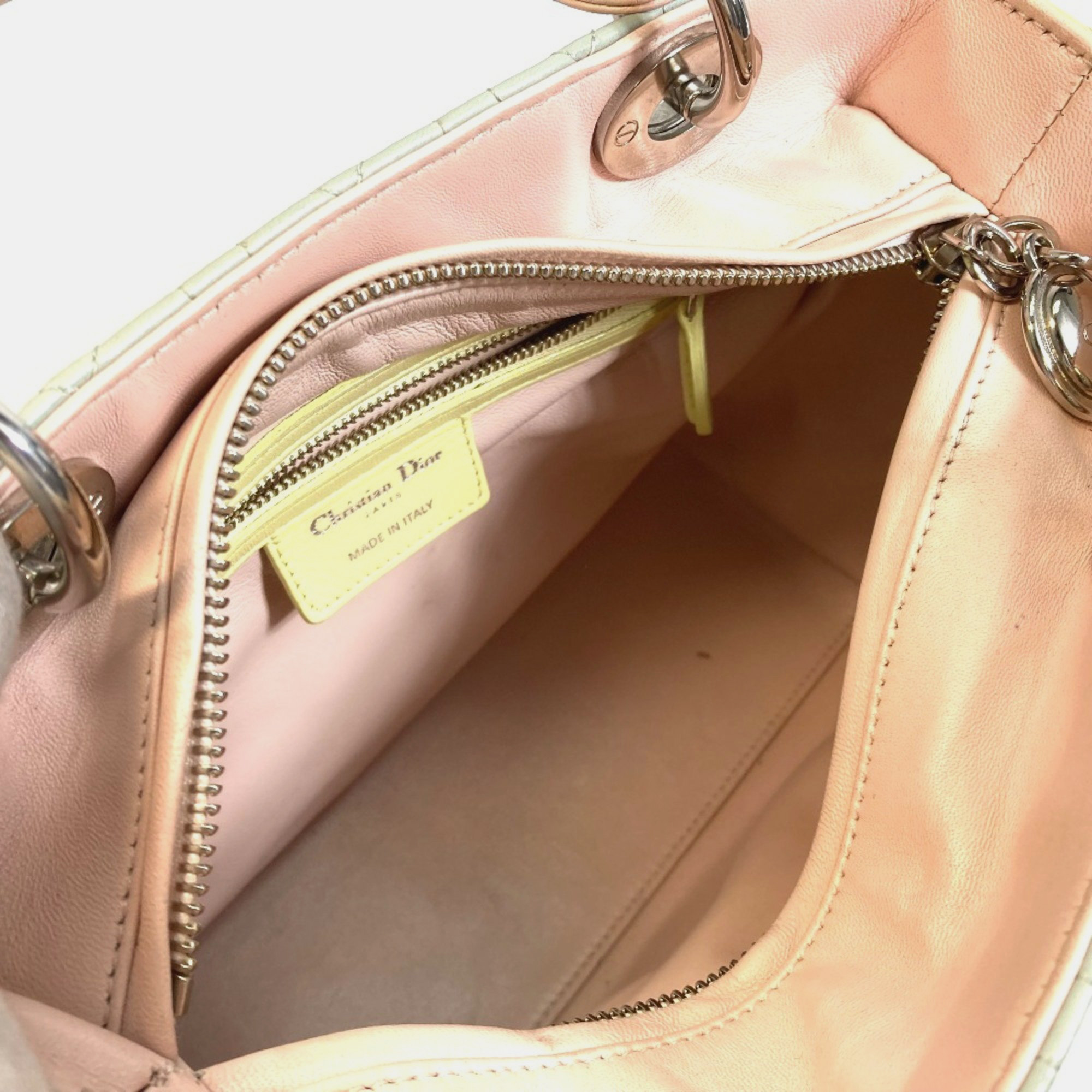 Christian Dior Blue X Yellow X Pink Cannage Bag