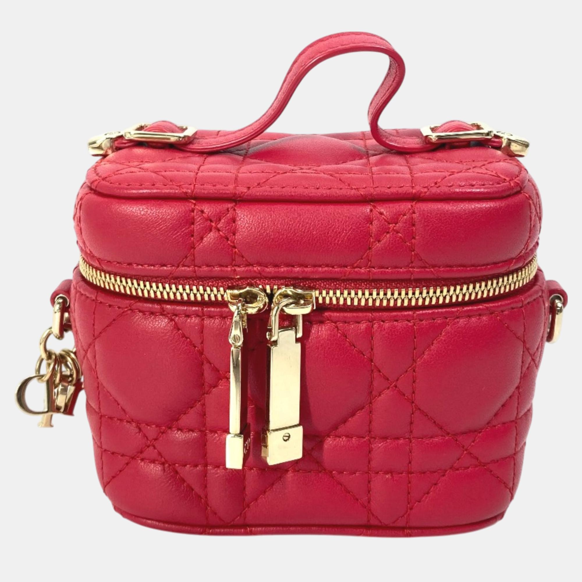 Dior Red LADY Dior Shoulder Bag