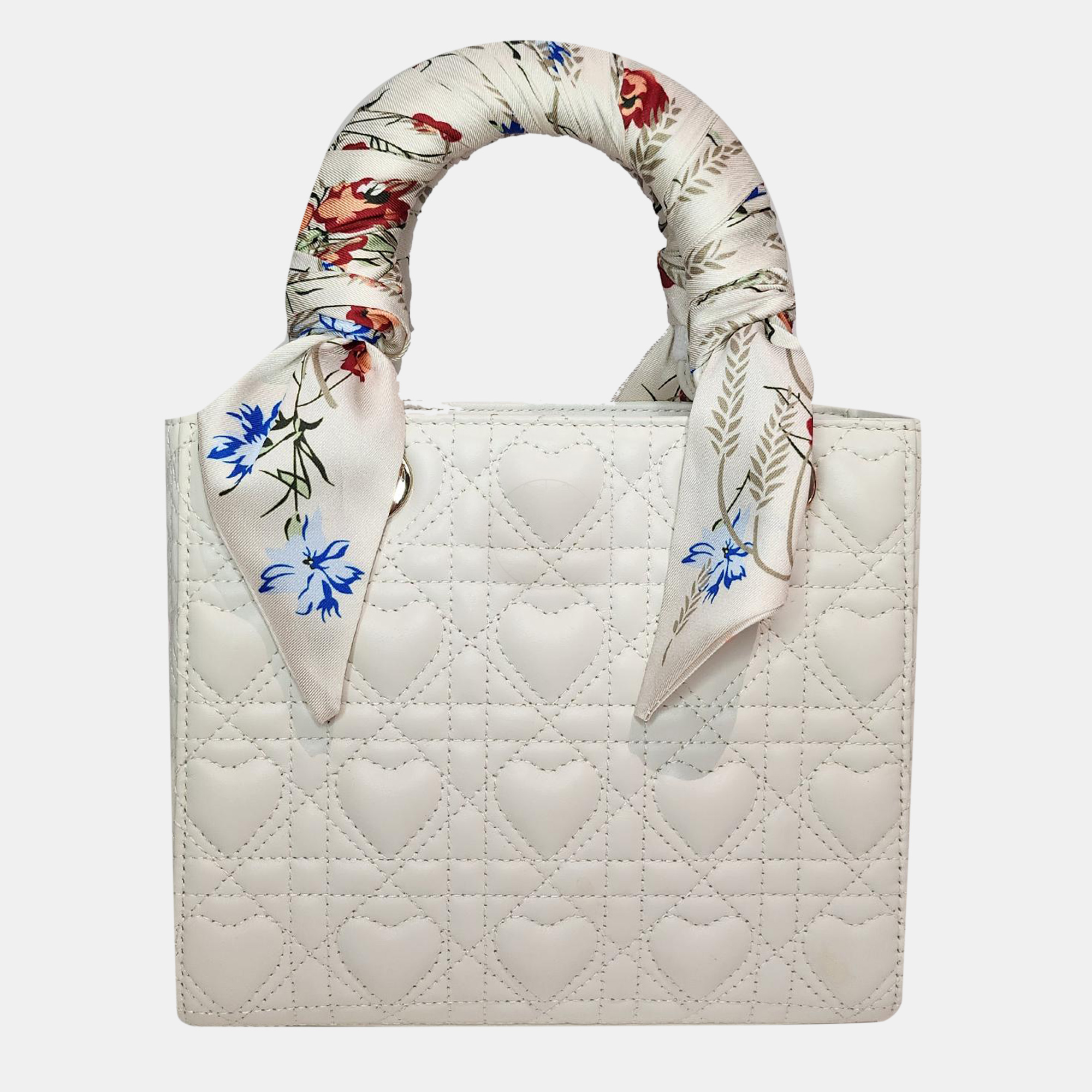 Christian Dior White Dioramour My ABCDior Lady Dior Bag