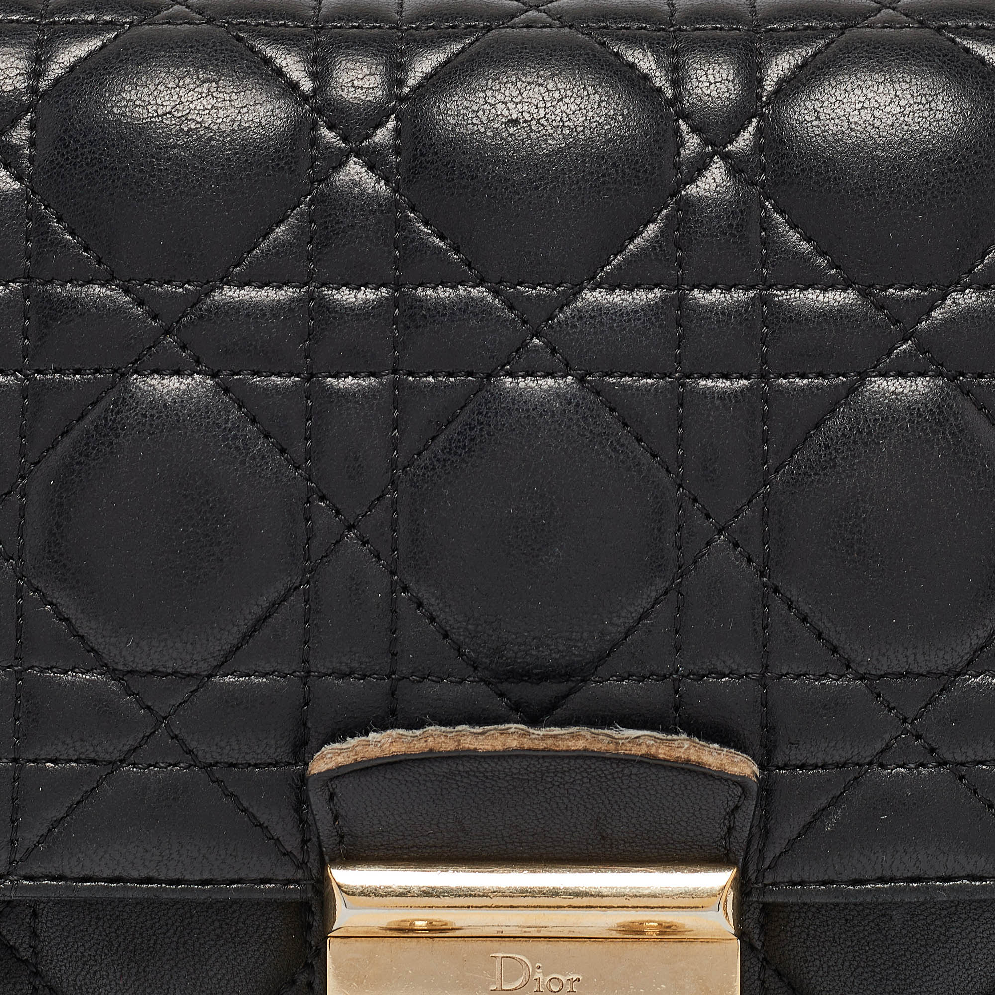 Dior Black Cannage Leather Miss Dior Shoulder Bag