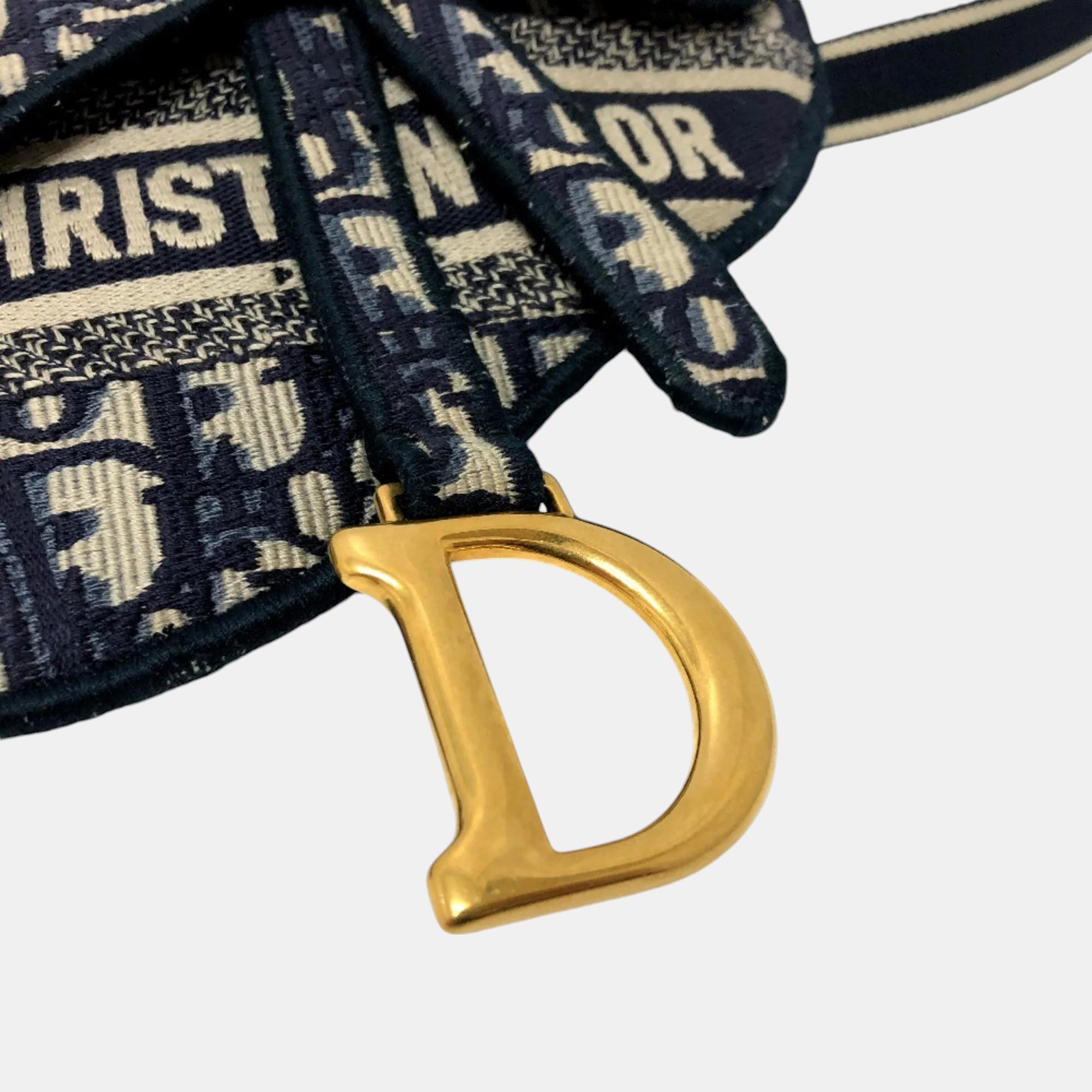 Dior Navy Saddle Flat Waist Pouch