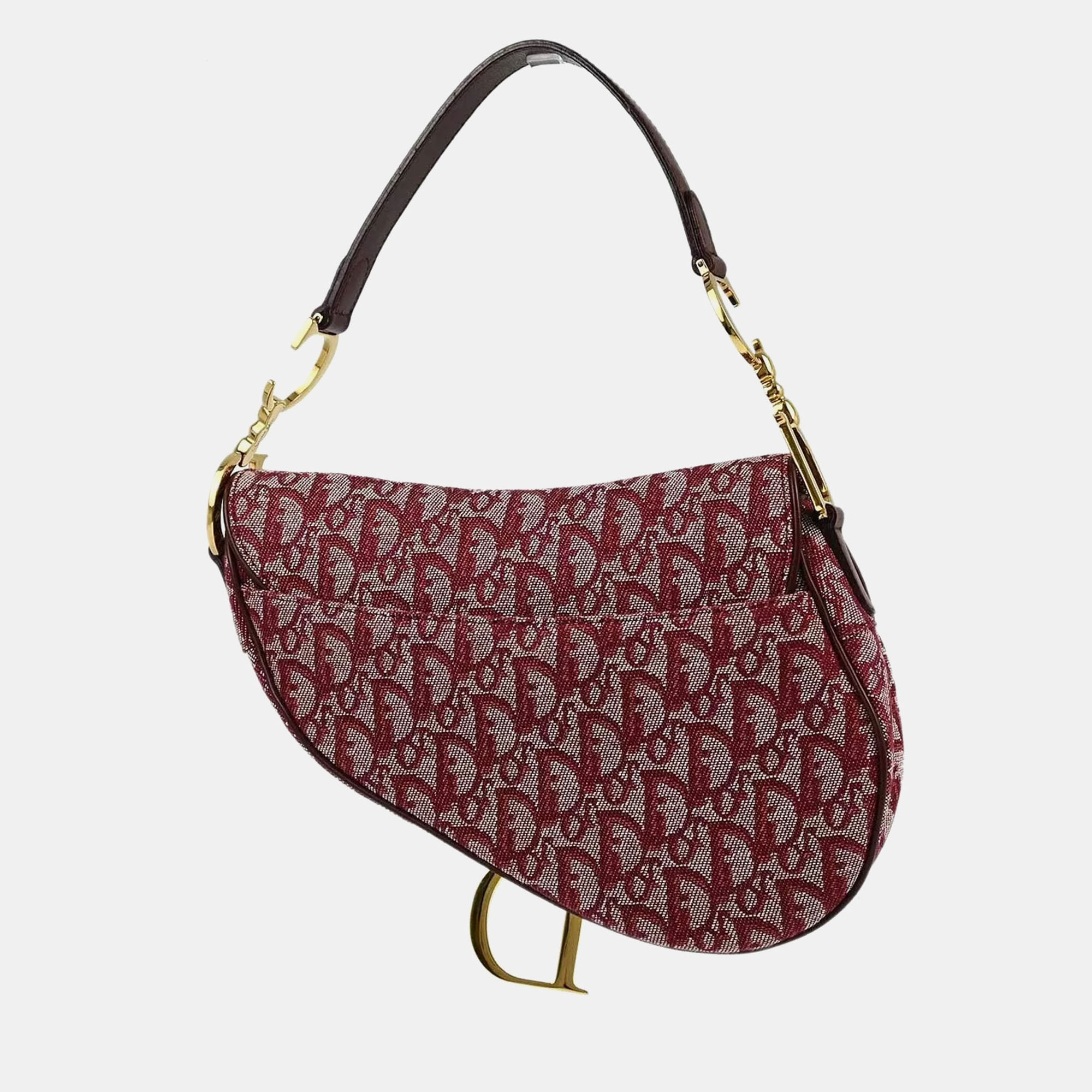 Christian Dior Bordeaux Trotter Saddle Handbag