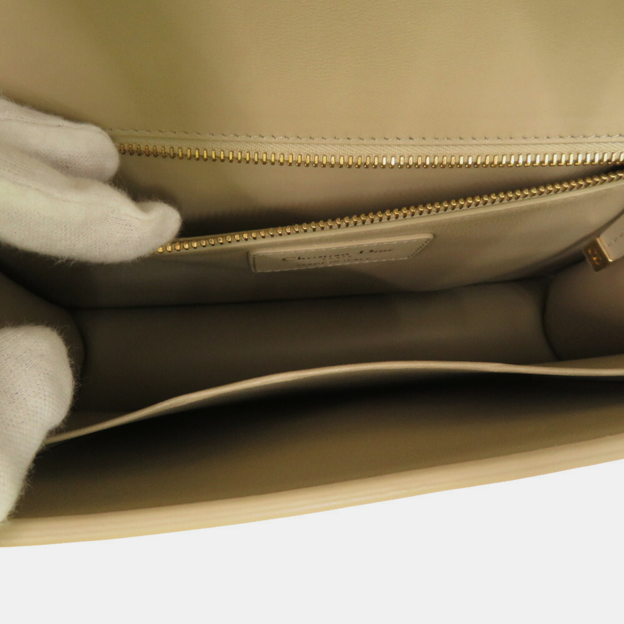 Dior Leather Beige 30 Montagne Shoulder Bag