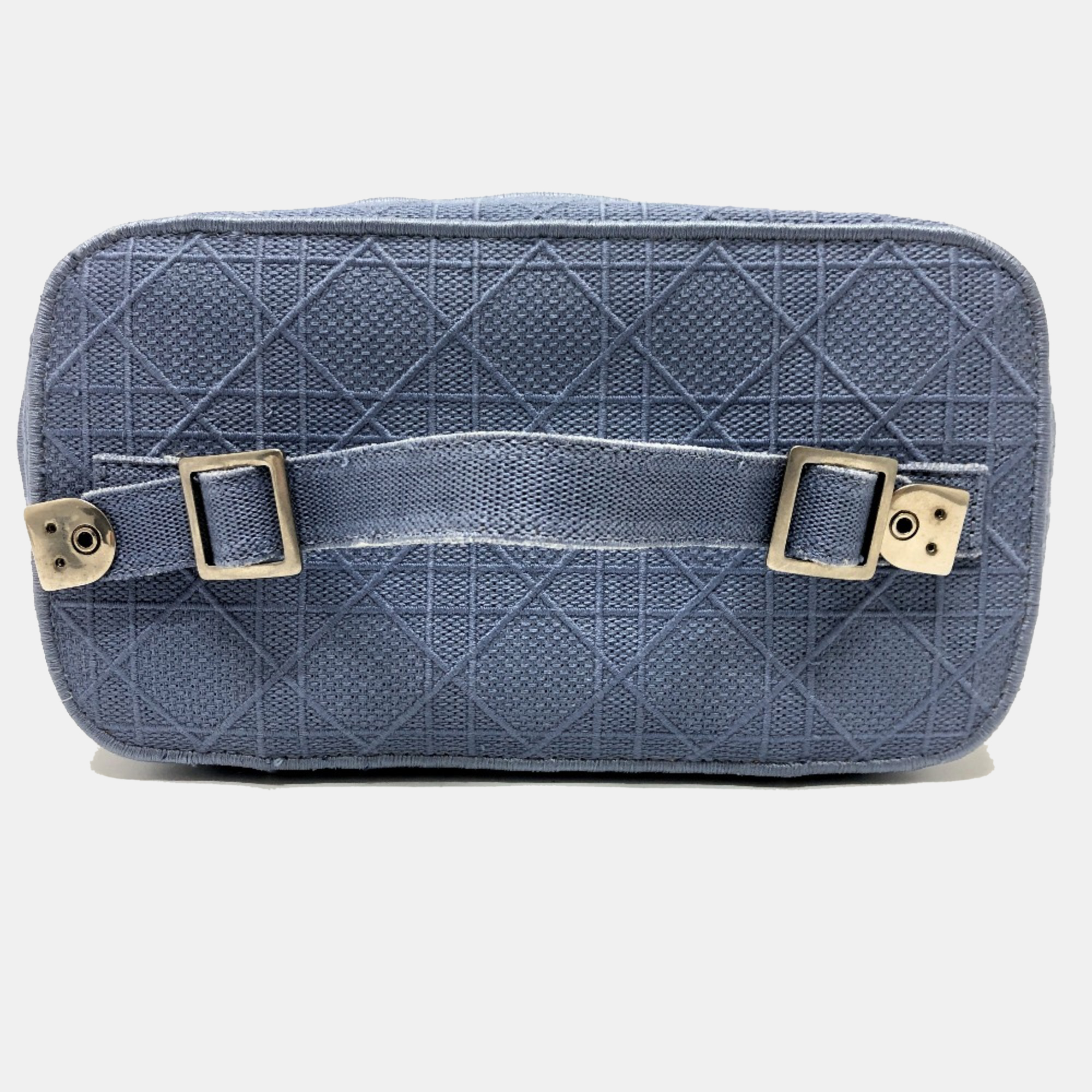 Dior Blue Embroidery Vanity Bag