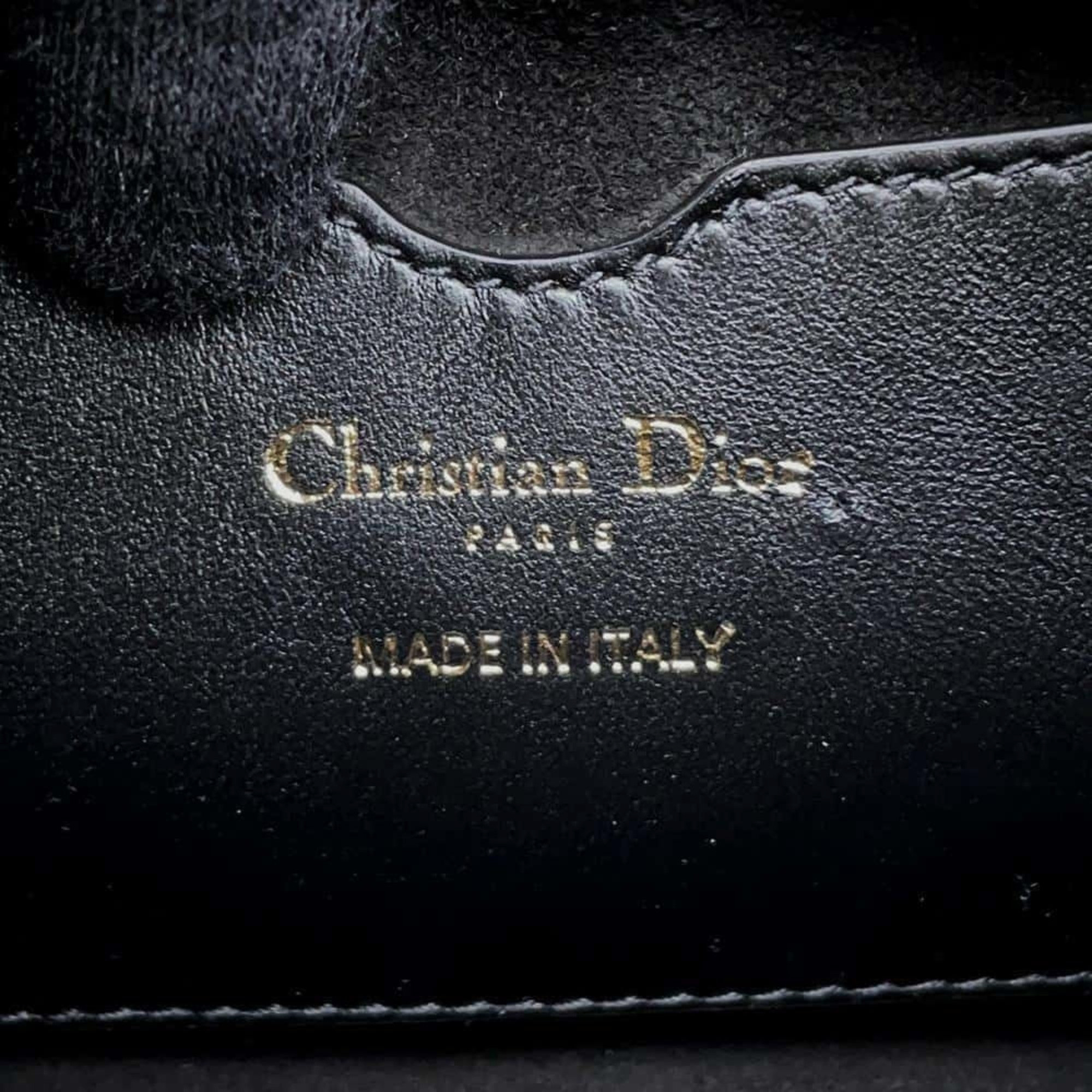 Christian Dior Black Vibe Hobo Cannage Handbag