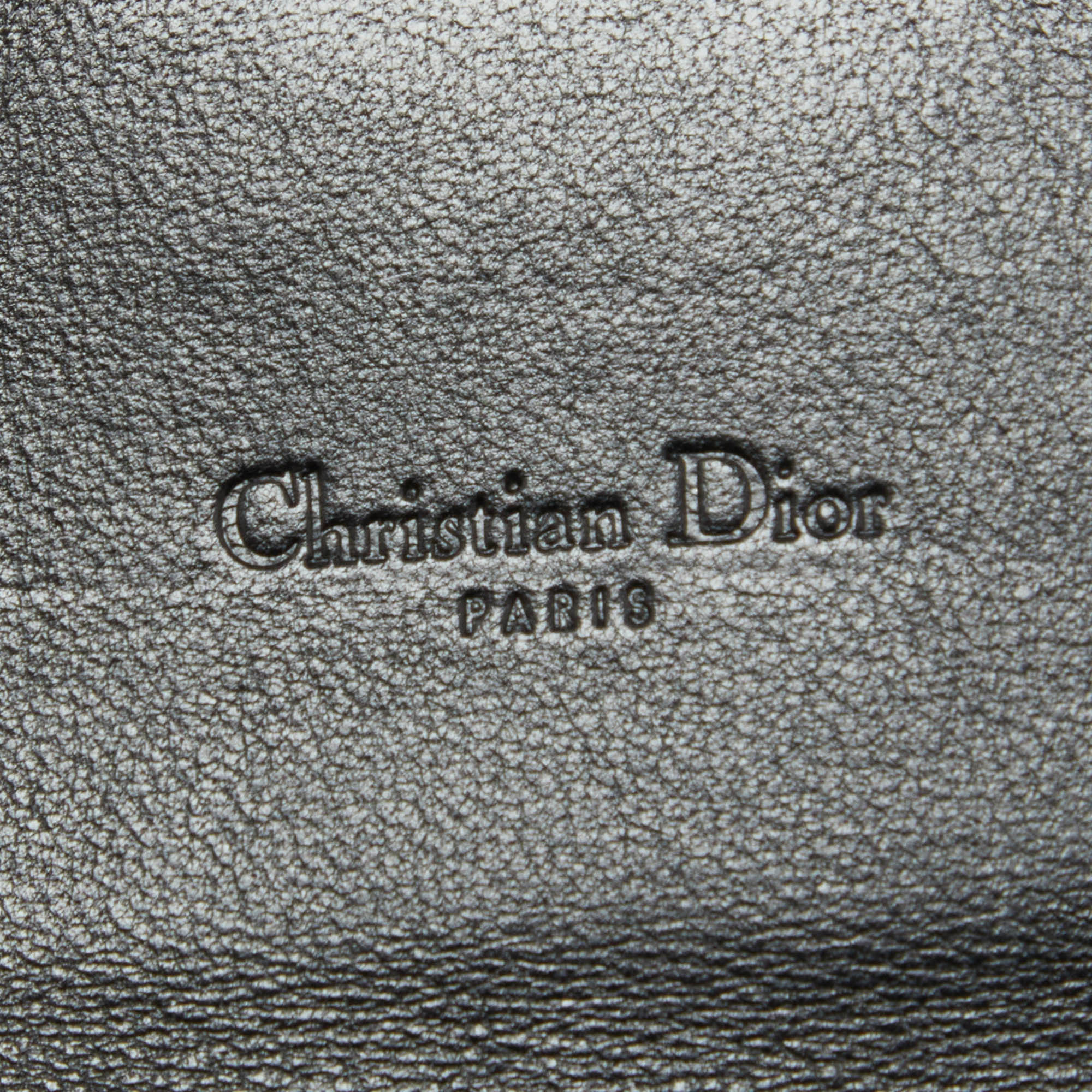 Dior Black Cannage Leather Rendezvous Wallet On Chain