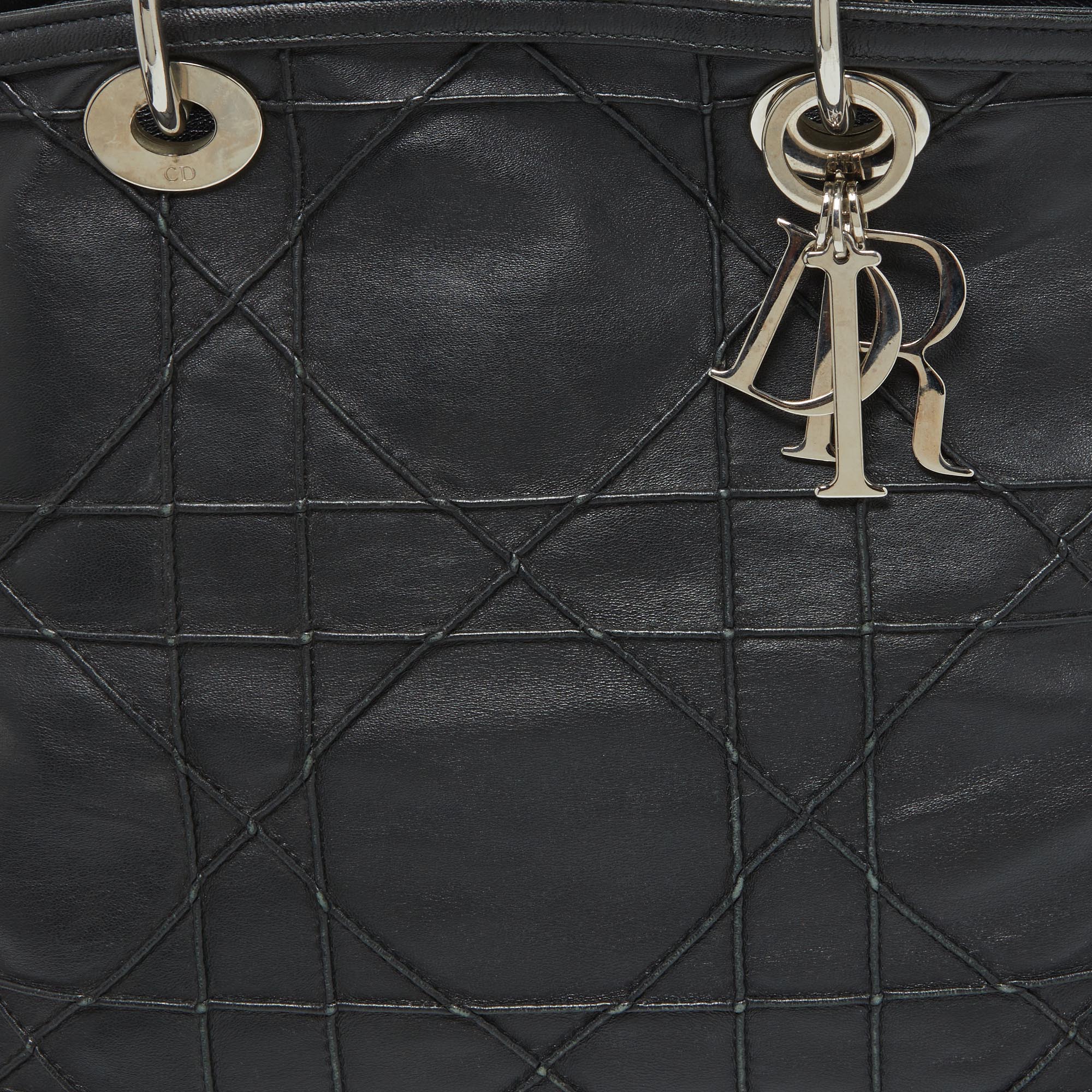 Dior Black Cannage Leather Granville Tote