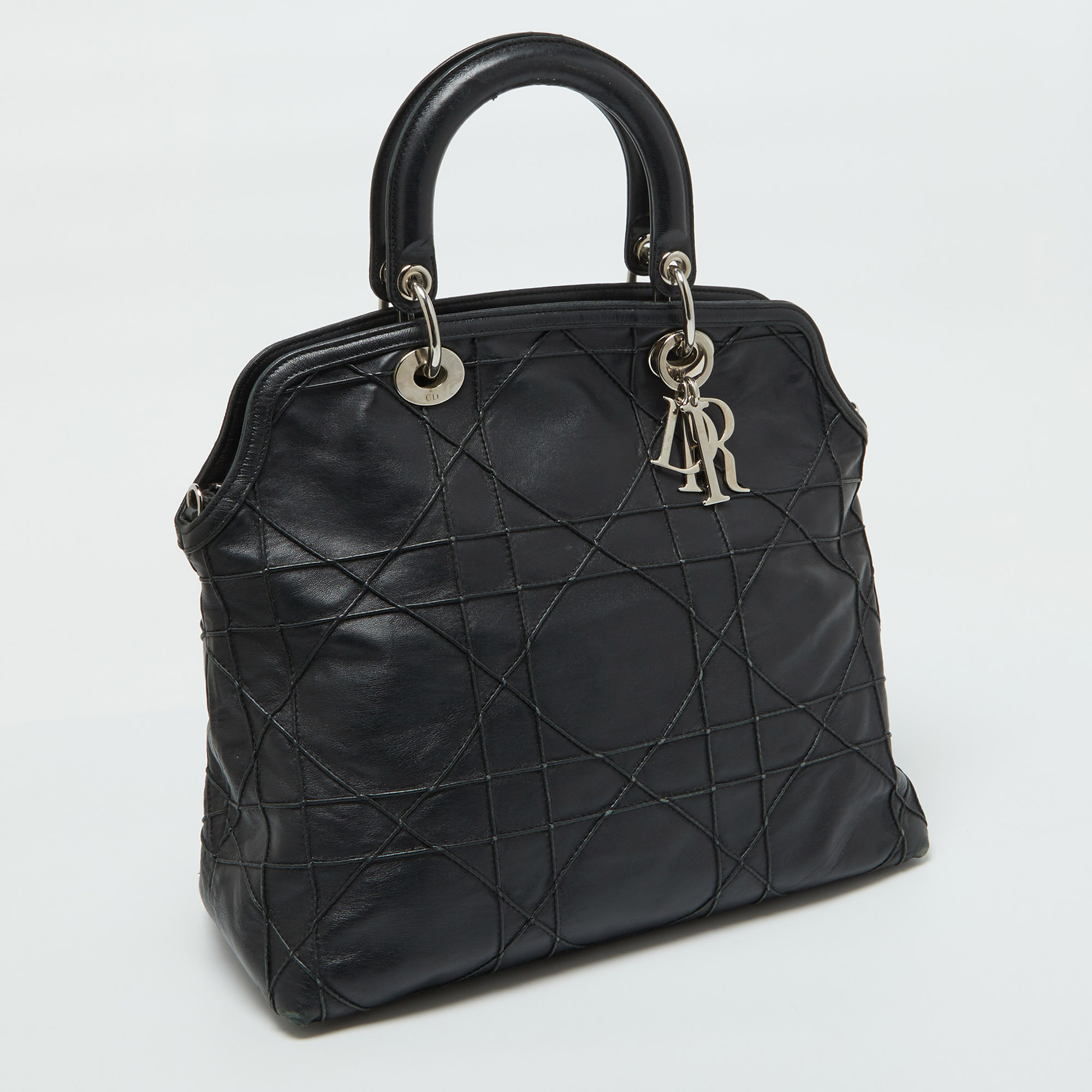 Dior Black Cannage Leather Granville Tote